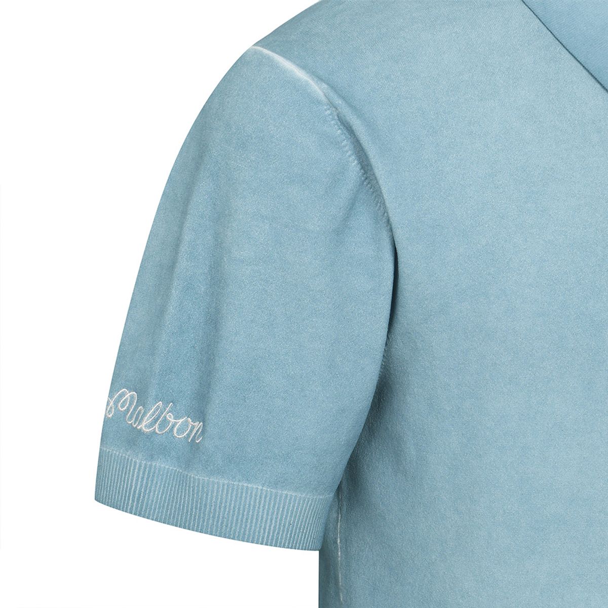 말본 골프(MALBON GOLF) 콜드다잉 반팔 니트 DARK BLUE (MAN)
