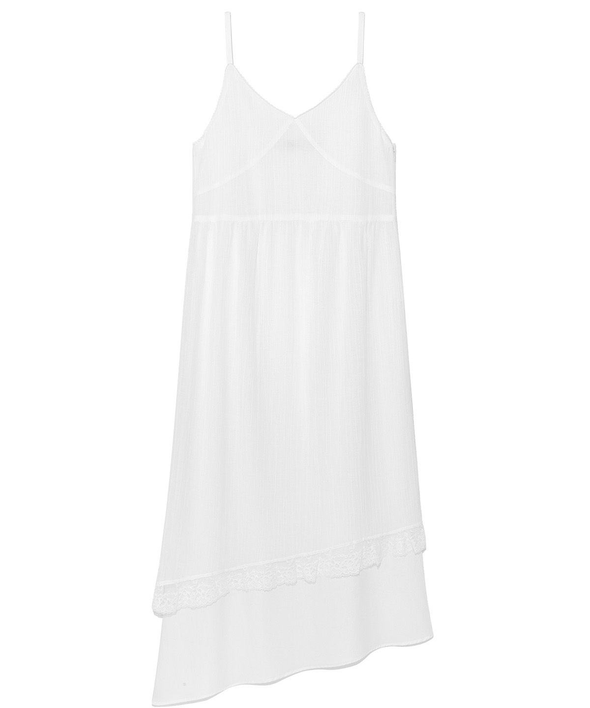 다이닛(DEINET) [YOON SOAP X DEINET] LACE SHIRRED DRESS IN WHITE