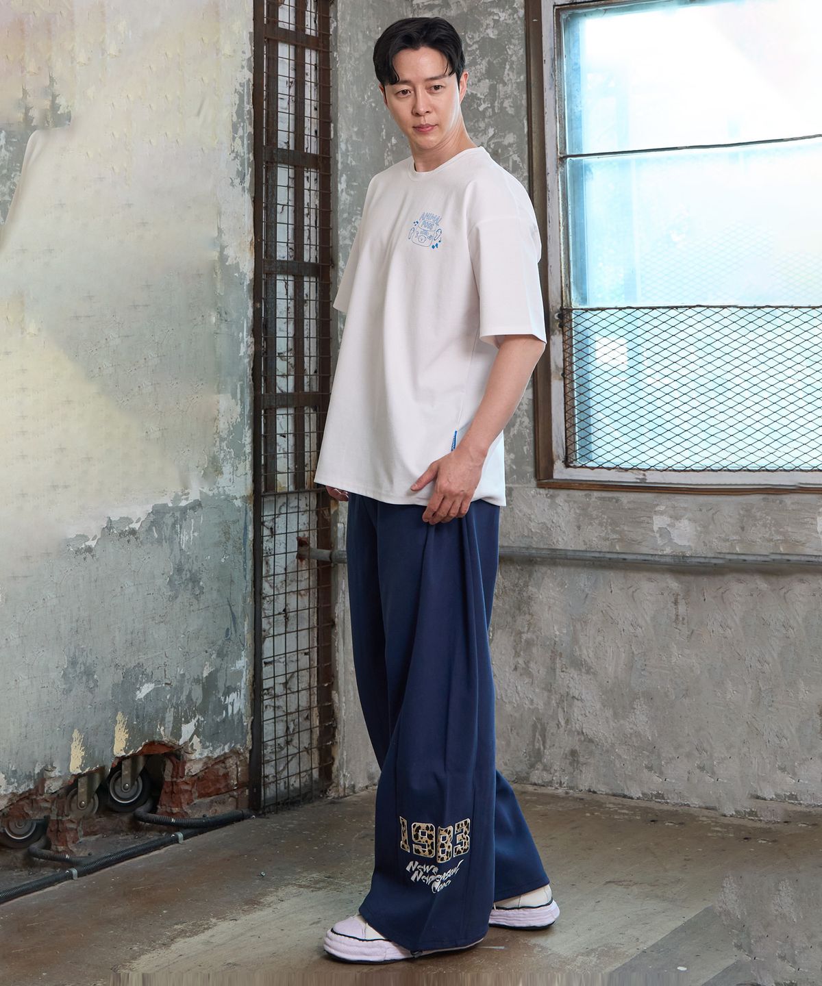 더블제이디(DOUBLE JD) 호피 아플리케 팬츠