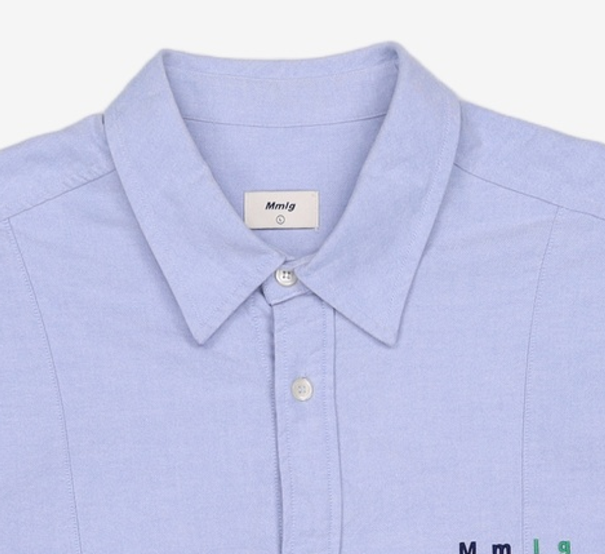 엠엠엘지(MMLG) [Mmlg] PANELS OXFORD SHIRT (SKY BLUE) L