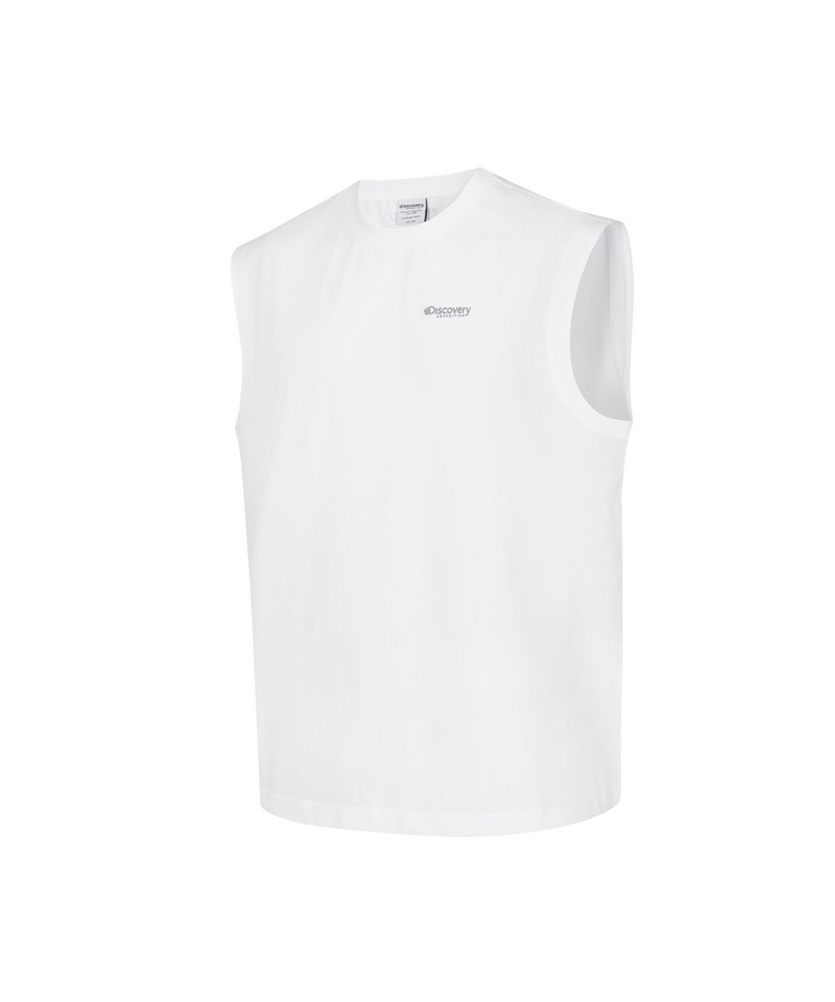 디스커버리 익스페디션(DISCOVERY EXPEDITION) 핫썸머 남성 백그래픽 슬리브리스 워터티셔츠 (WHITE)