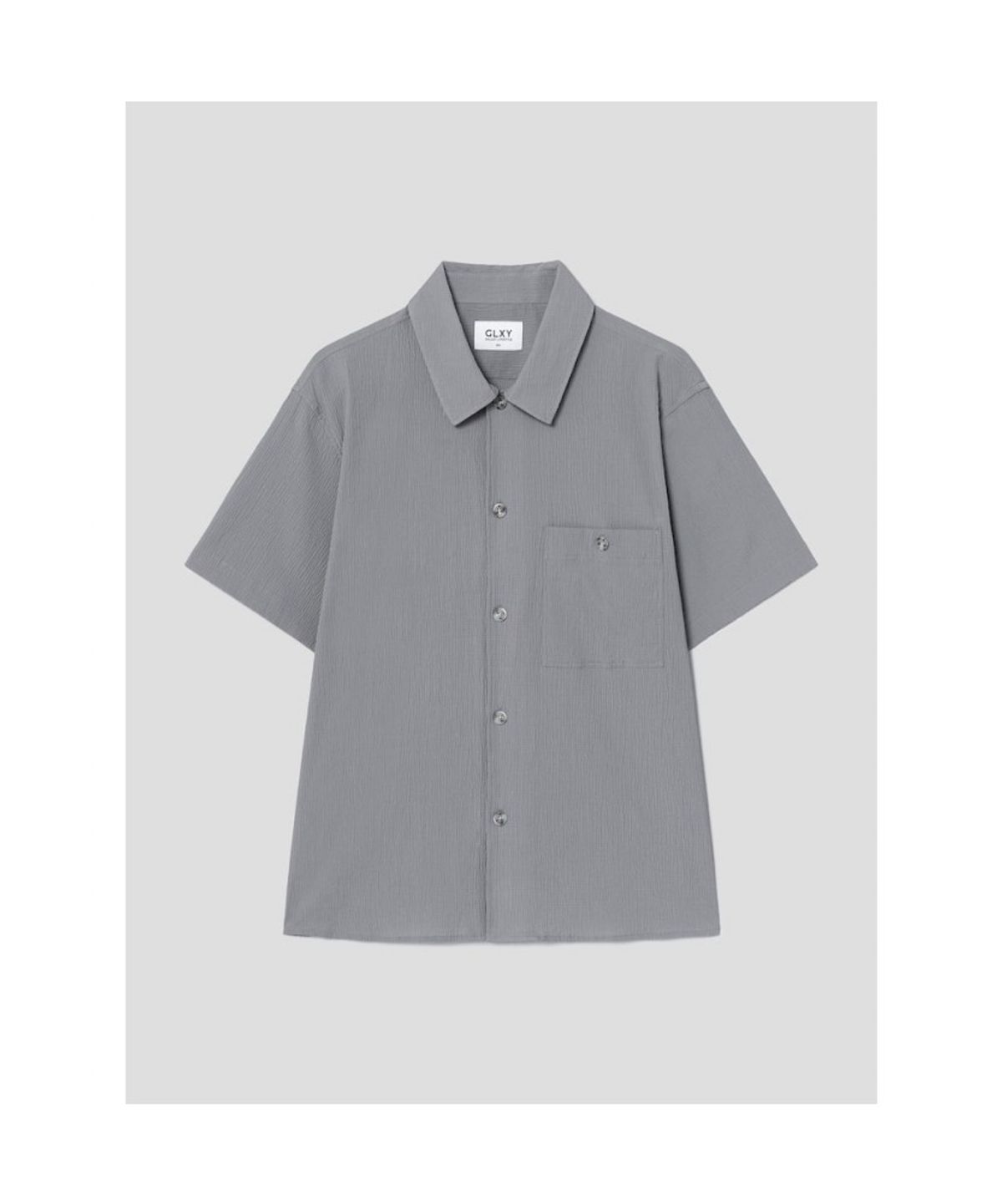 GLXY (갤럭시 라이프스타일)(GLXY (GALAXY LIFESTYLE)) GLXY [갤럭시라이프스타일][三無衣服] AIRY 하프 셔츠 (SETUP)  그레이