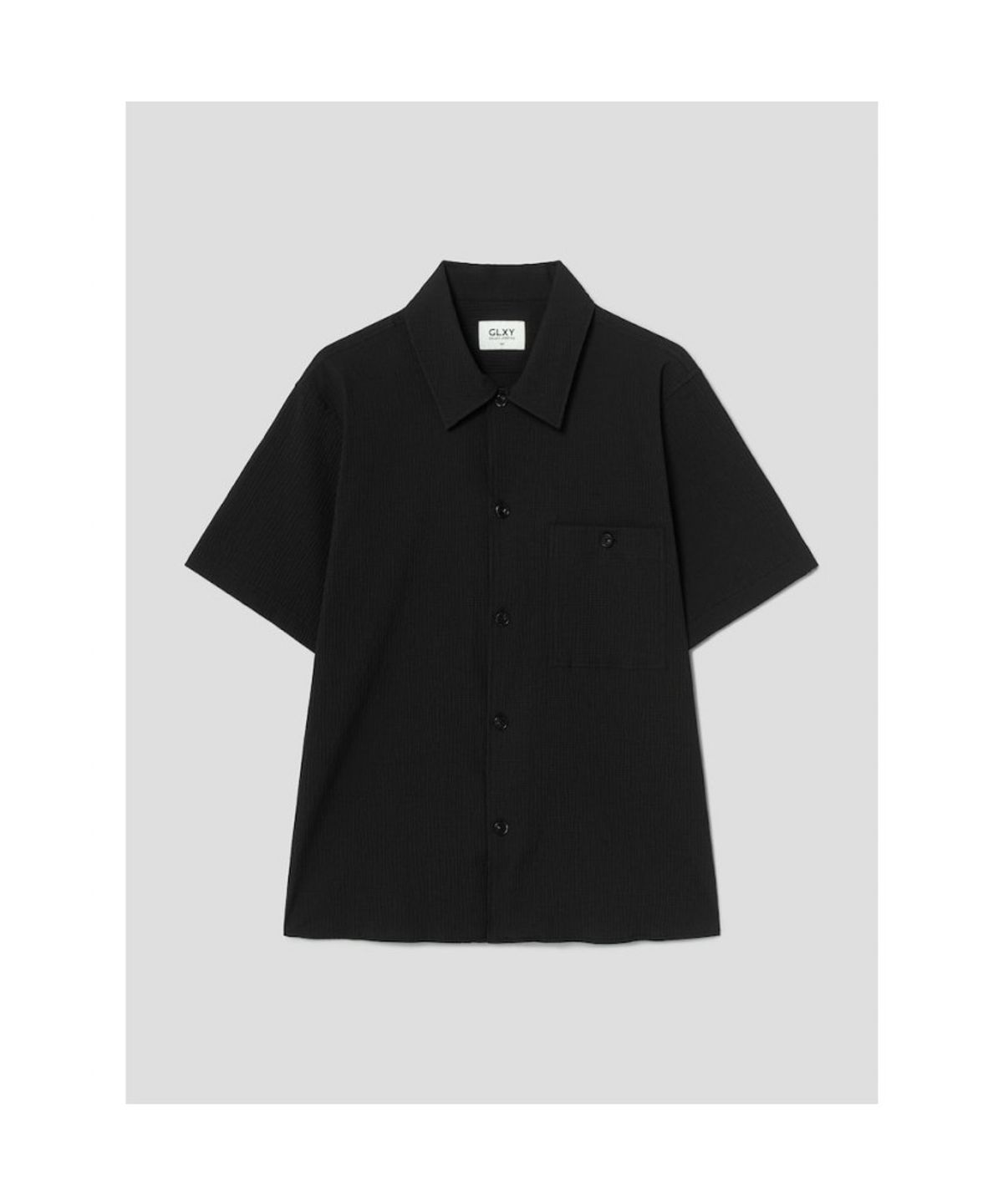 GLXY (갤럭시 라이프스타일)(GLXY (GALAXY LIFESTYLE)) GLXY [갤럭시라이프스타일][三無衣服] AIRY 하프 셔츠 (SETUP)  블랙