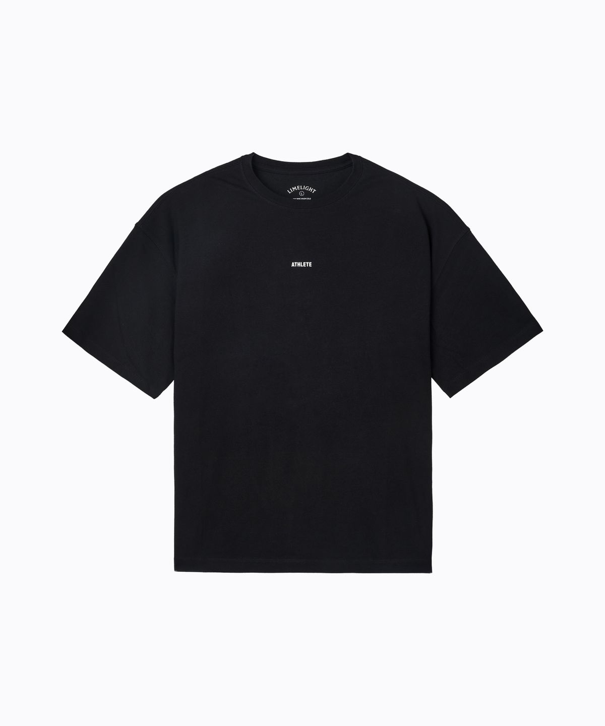 라임라잇 어패럴(LIMELIGHT APPAREL) 라임라잇 백 로고 쿨링 오버사이즈 티셔츠 (블랙/화이트)