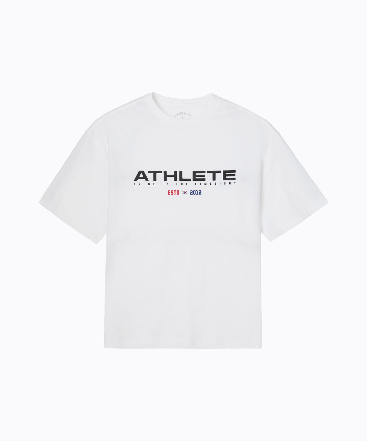 라임라잇 어패럴(LIMELIGHT APPAREL) 애슬릿 빅 로고 쿨링 오버사이즈 티셔츠 (화이트/블랙)
