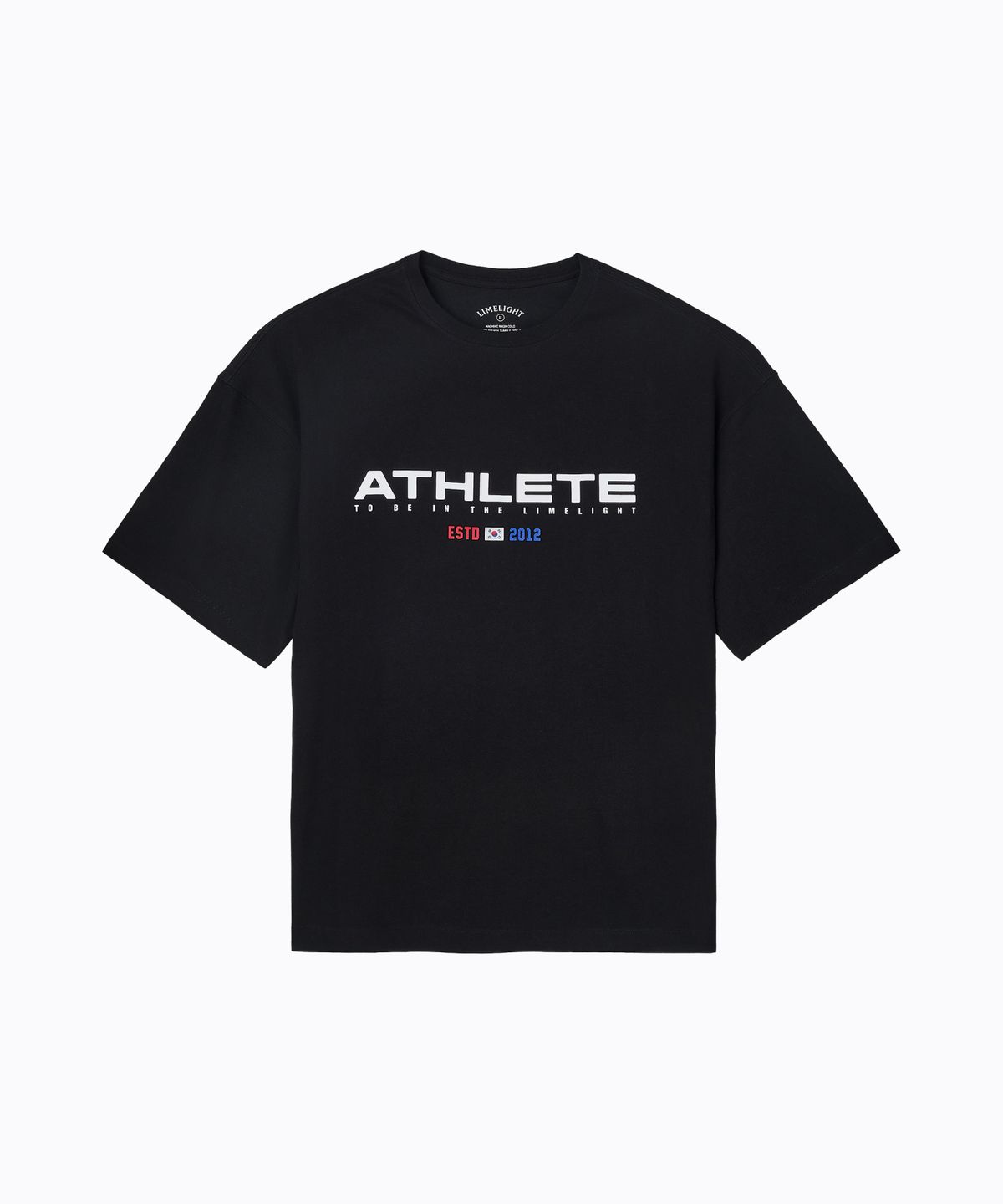 라임라잇 어패럴(LIMELIGHT APPAREL) 애슬릿 빅 로고 쿨링 오버사이즈 티셔츠 (블랙/화이트)