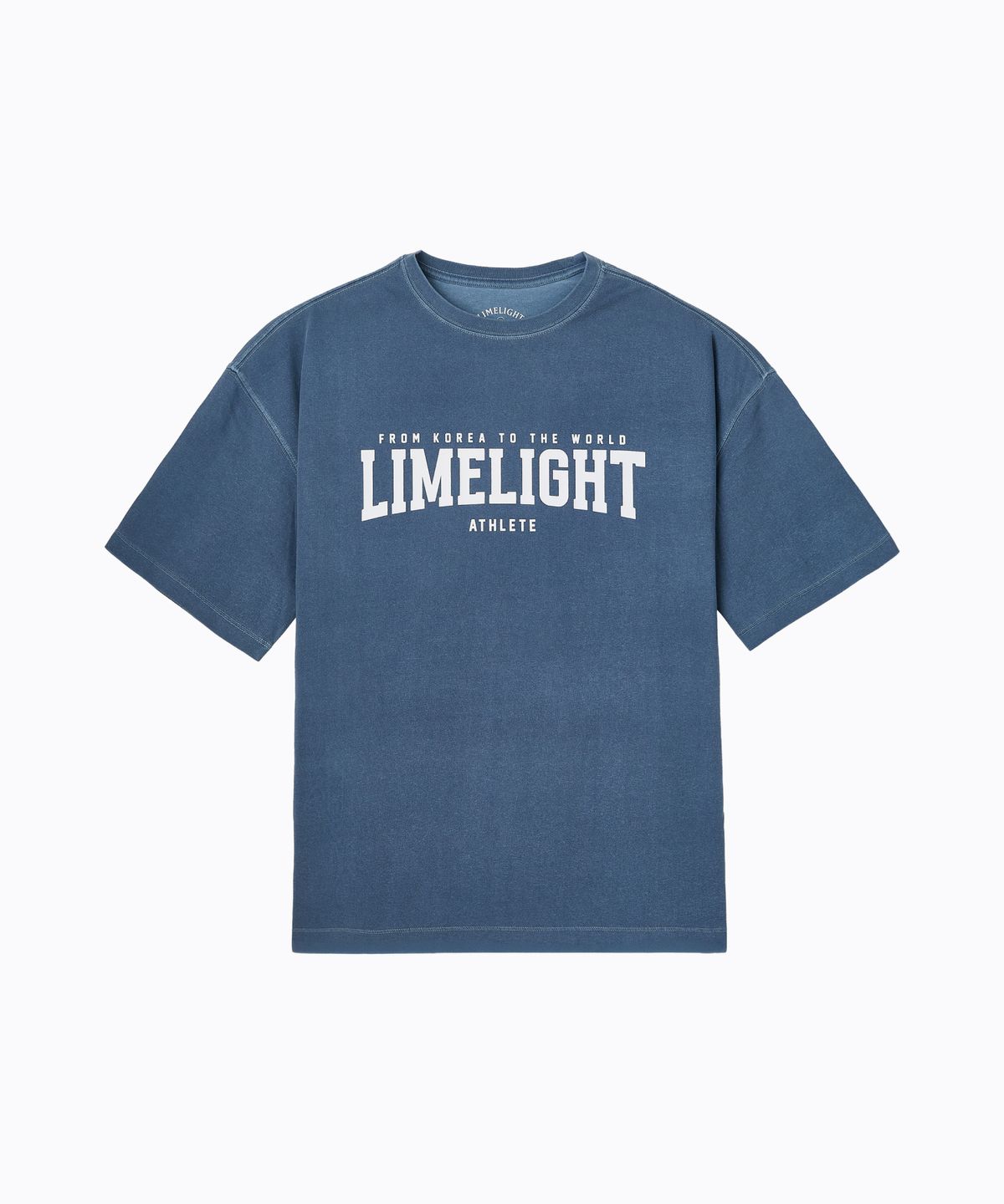 라임라잇 어패럴(LIMELIGHT APPAREL) 라임라잇 빅 로고 쿨링 오버사이즈 티셔츠 (블루/화이트)