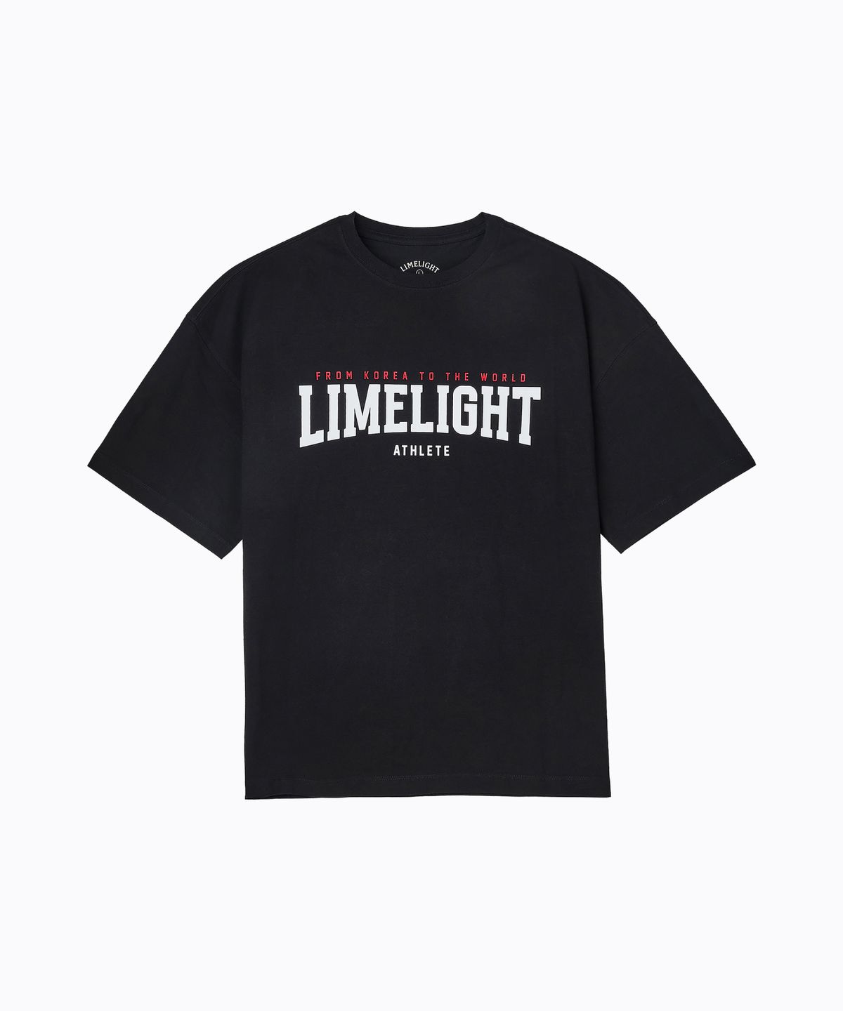 라임라잇 어패럴(LIMELIGHT APPAREL) 라임라잇 빅 로고 쿨링 오버사이즈 티셔츠 (블랙/화이트)