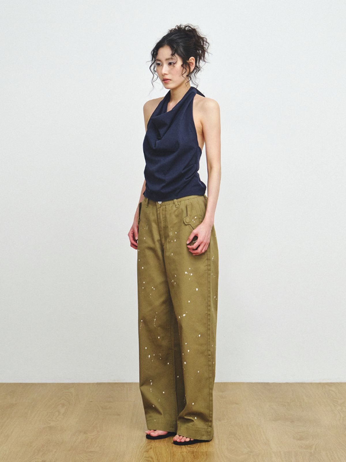 플리즈프로젝트(PLZPROJECT) HALTER NECK SLEEVELESS, NAVY