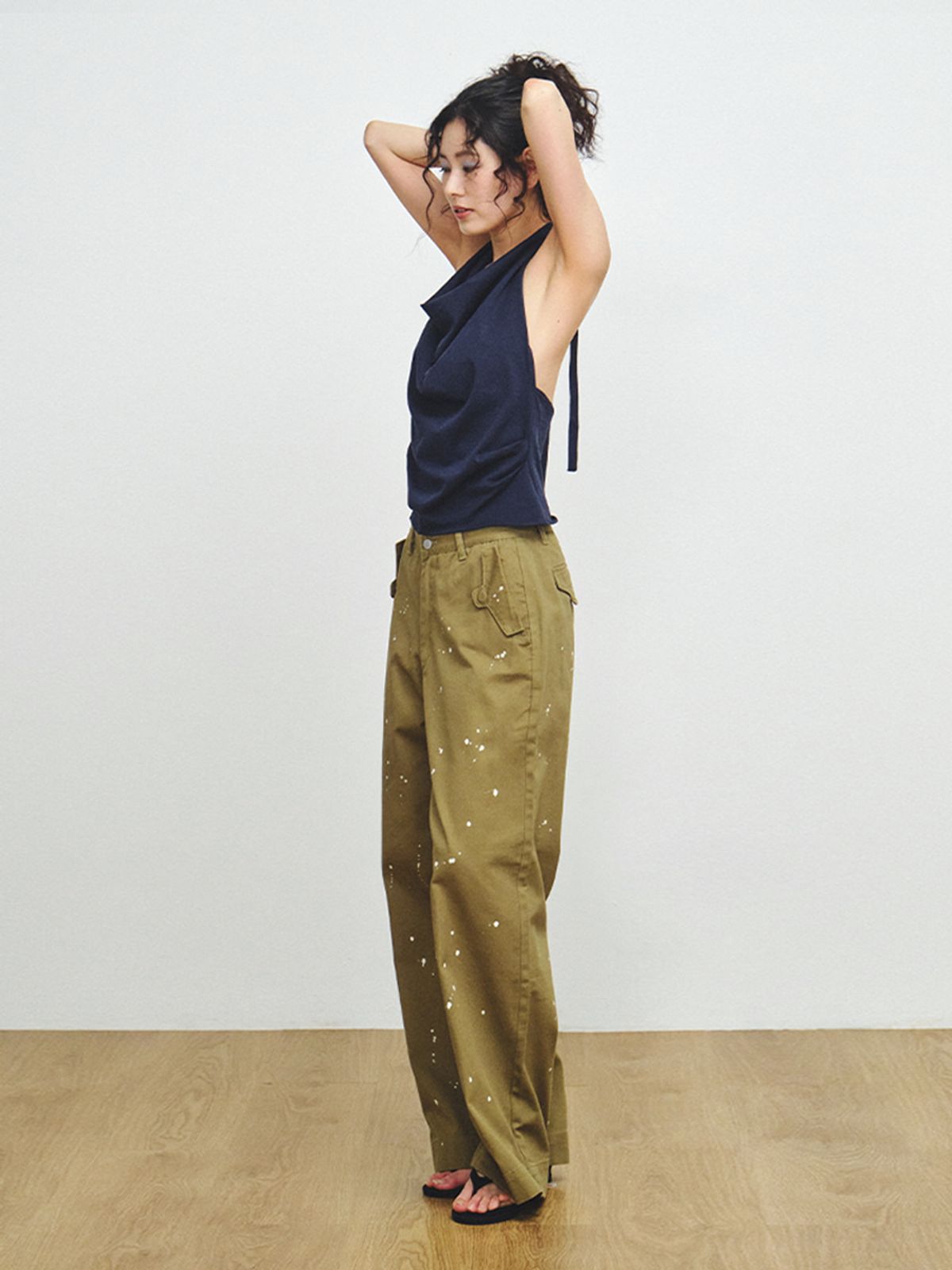 플리즈프로젝트(PLZPROJECT) HALTER NECK SLEEVELESS, NAVY