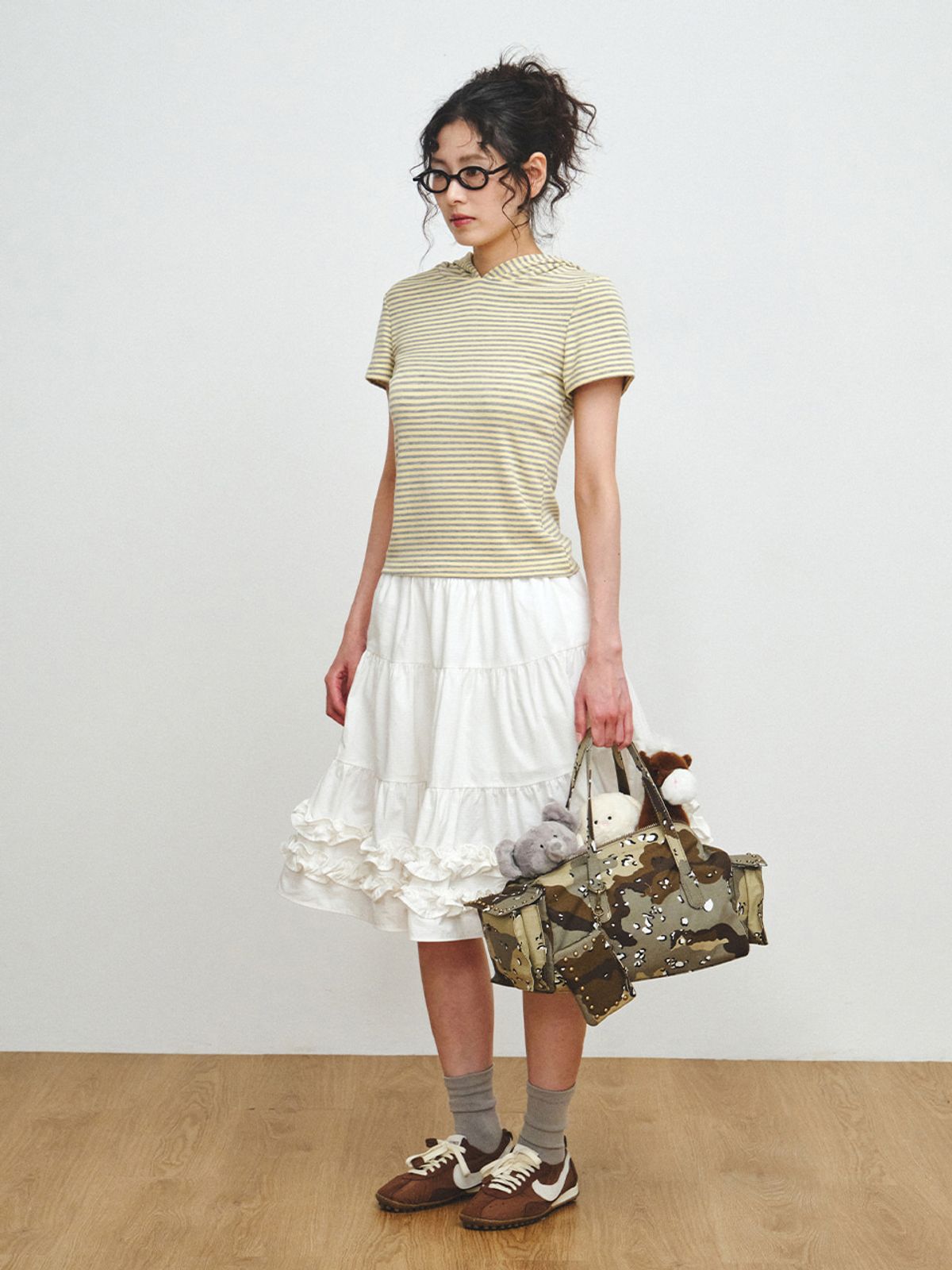 플리즈프로젝트(PLZPROJECT) CAN_CAN FRILL SKIRT, WHITE