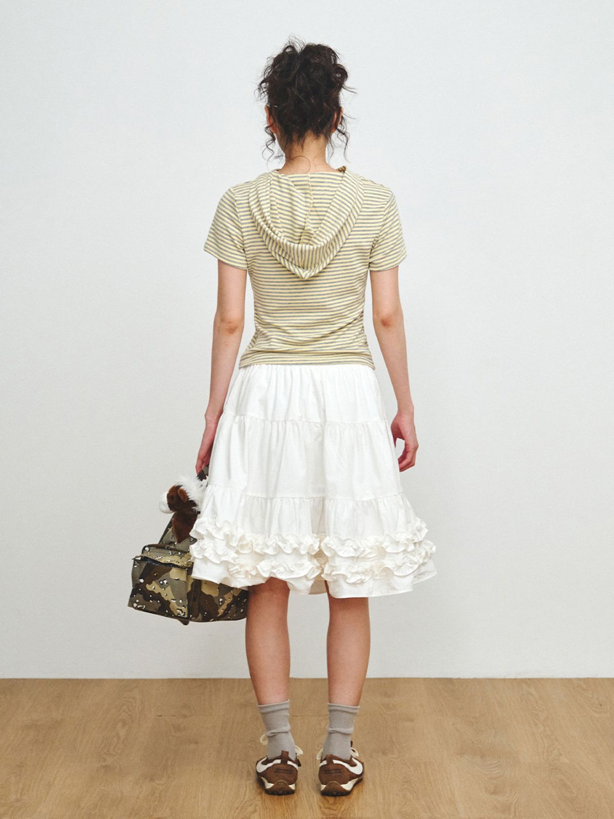 플리즈프로젝트(PLZPROJECT) CAN_CAN FRILL SKIRT, WHITE