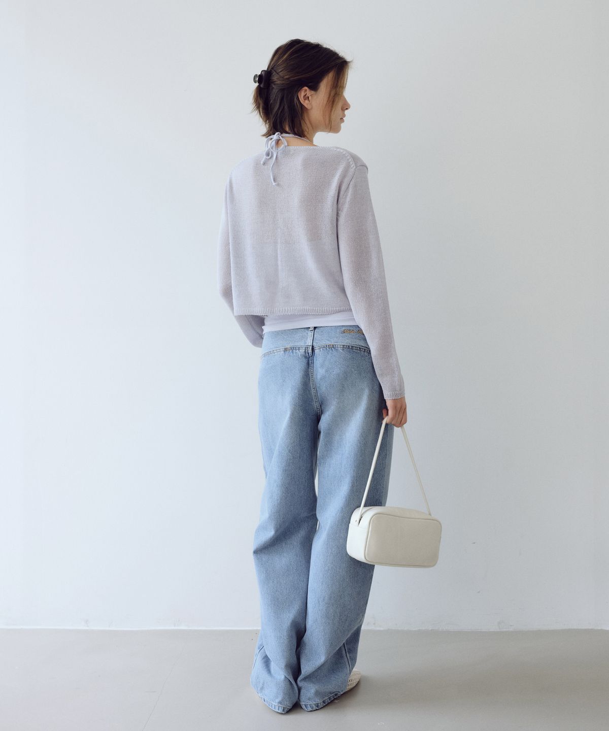 유라고(URAGO) Curved washing denim pants