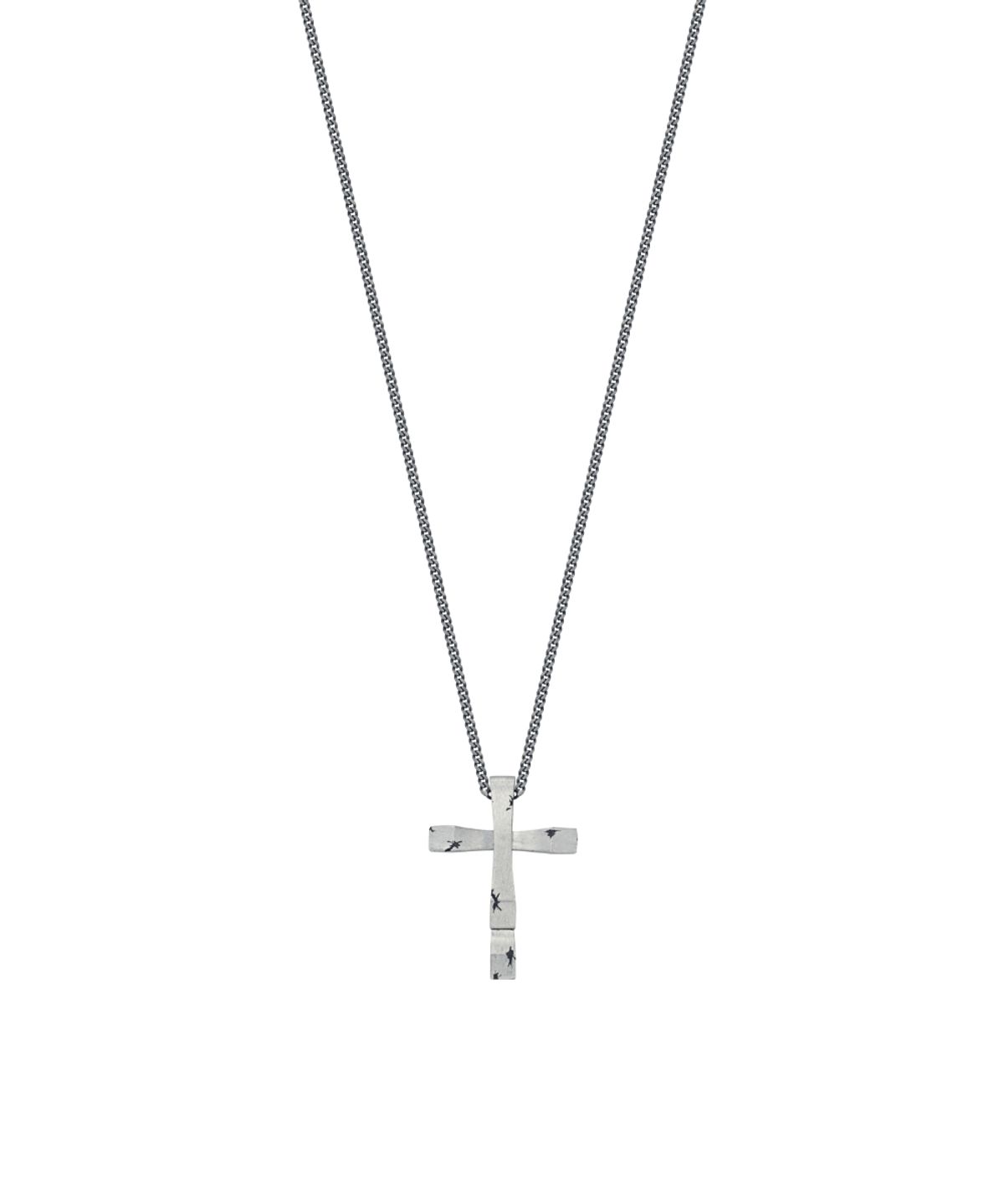 더스틸룸(THESTILLROOM) [SILVER] #N2605 Crack cross necklace