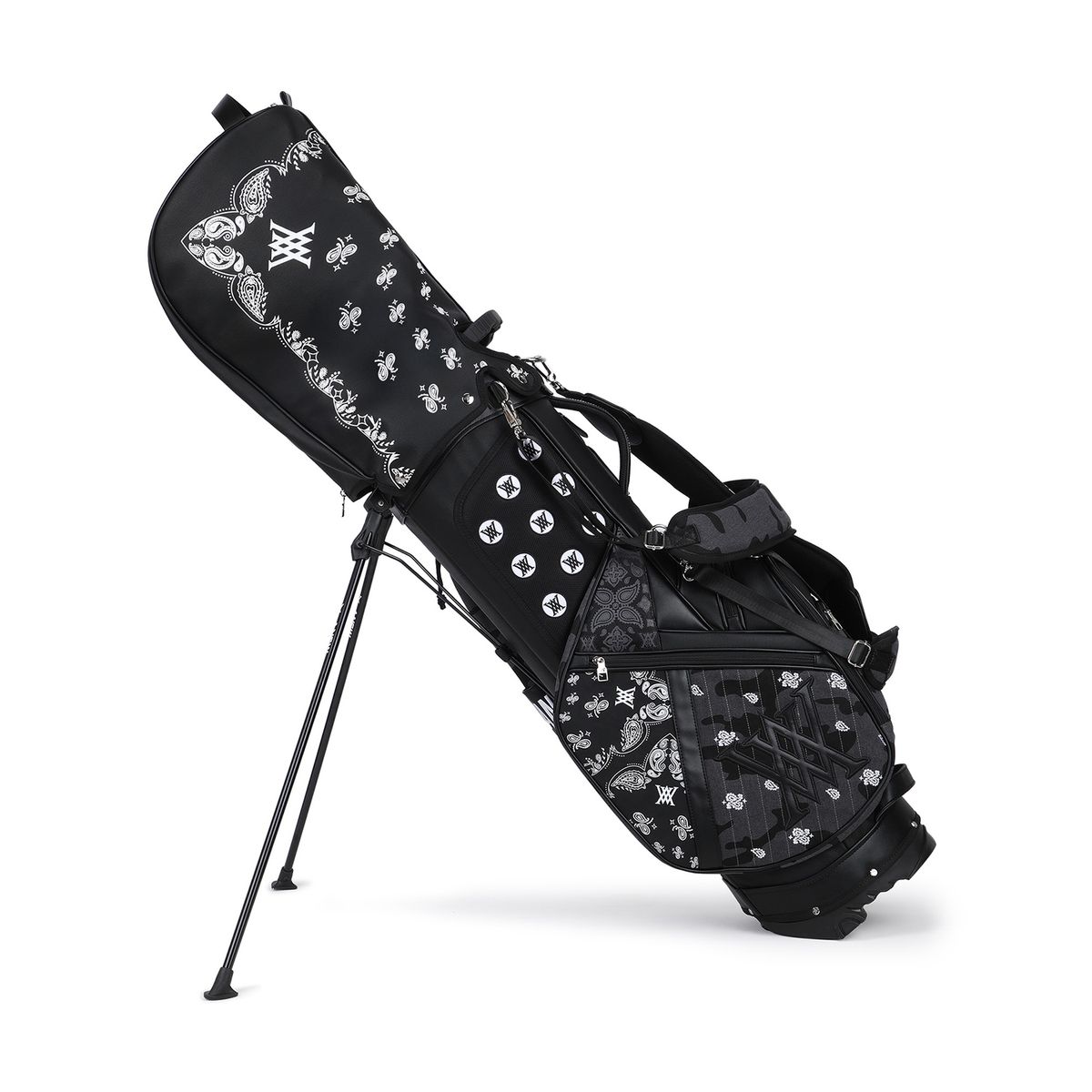 어뉴골프(ANEW GOLF) 9 UNI PAISLEY STANDBAG_BK