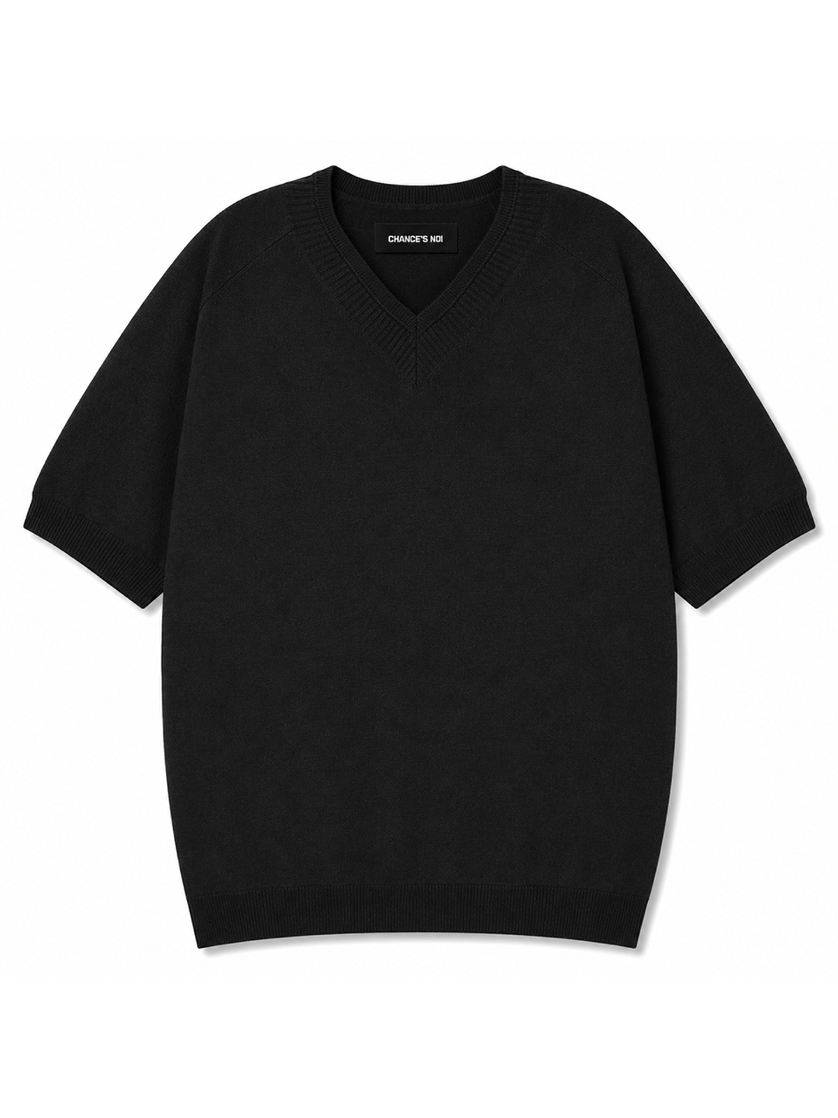 챈세스노이(CHANCE'S NOI) 쿨 레글런 슬릿 브이넥 하프 니트(4color)/RSVHKM