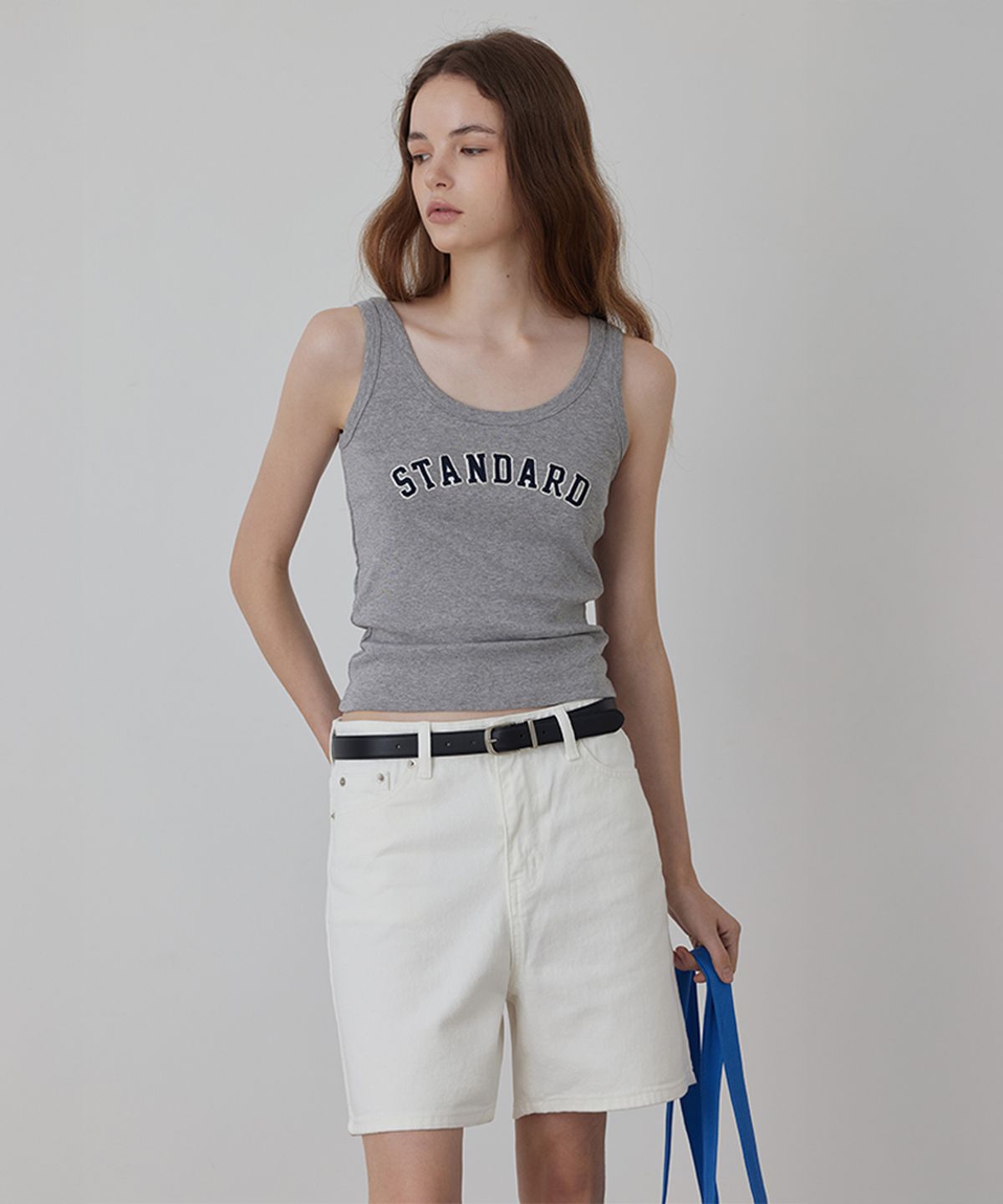 퀸스래빗(Q'SRB) Standard Embroidery Sleeveless_TOP_Cream