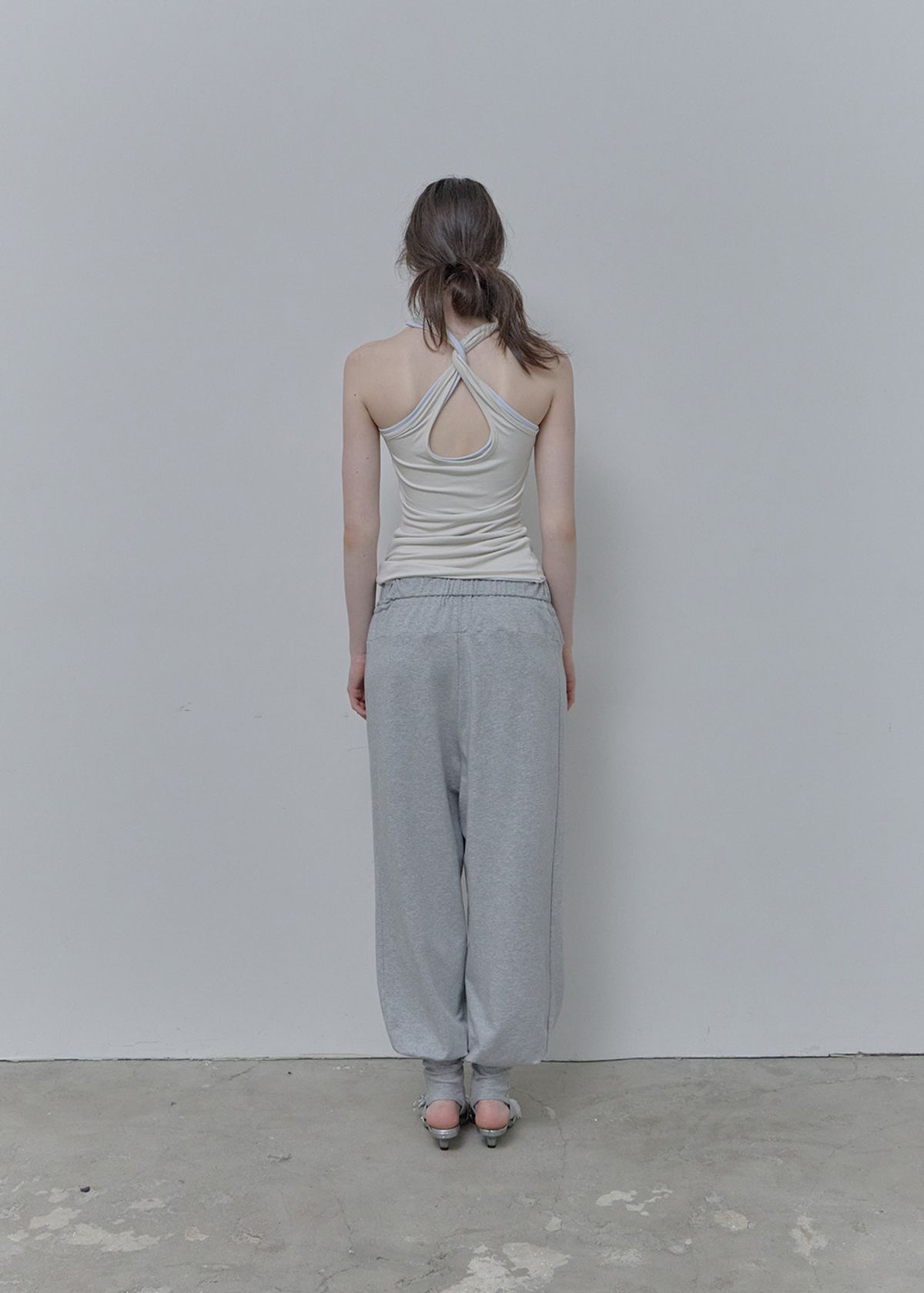 필세(PHILCE) Rolled waist warmer pants, Gray