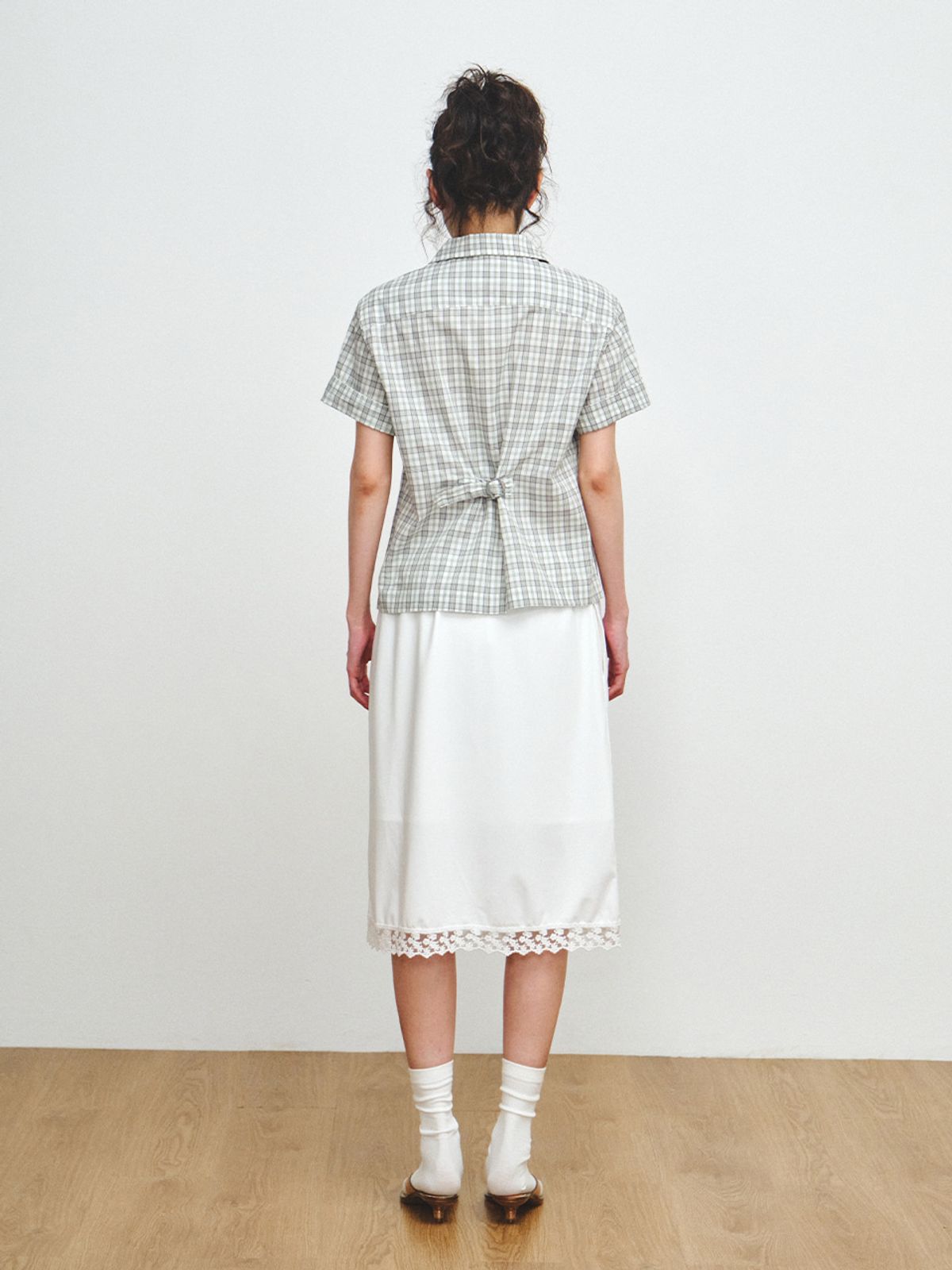 플리즈프로젝트(PLZPROJECT) LACE MIDI SKIRT, WHITE