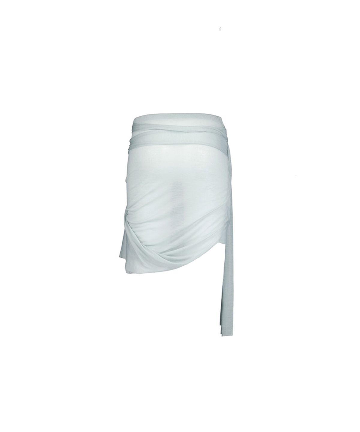 필세(PHILCE) See-Through Tied Shirring Midi skirt, Mint
