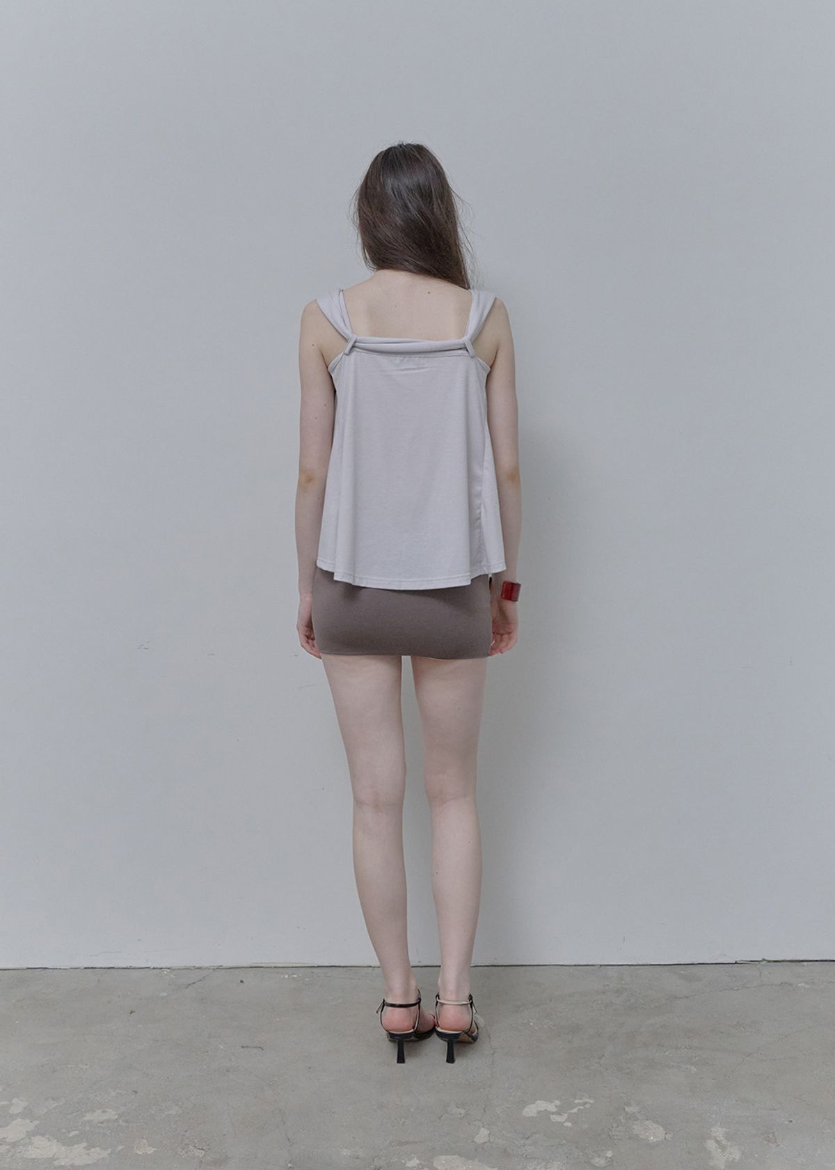 필세(PHILCE) Tied Sleeveless, Pink Gray