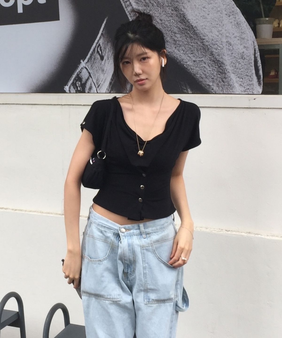 라츠유(LOTSYOU) LOTSYOU_Kendall Top BLACK
