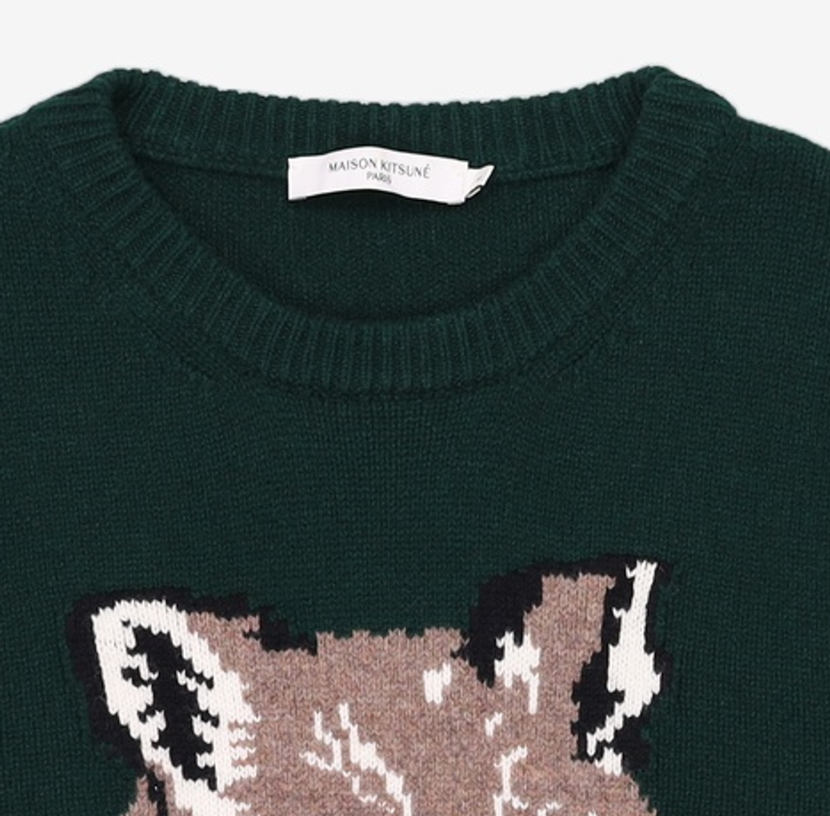 메종 키츠네(MAISON KITSUNE) 21FW 빅폭스헤드 니트 HM00509KT1016 L