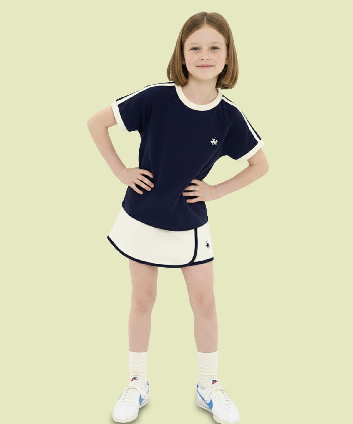 비버리힐즈 폴로클럽 키즈(BEVERLY HILLS POLO CLUB KIDS) 프레첼링거반팔티셔츠 [네이비]