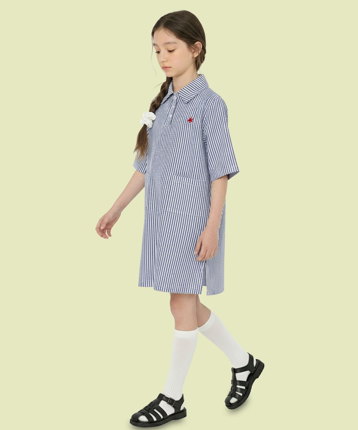 비버리힐즈 폴로클럽 키즈(BEVERLY HILLS POLO CLUB KIDS) 시어서커원피스 [네이비]
