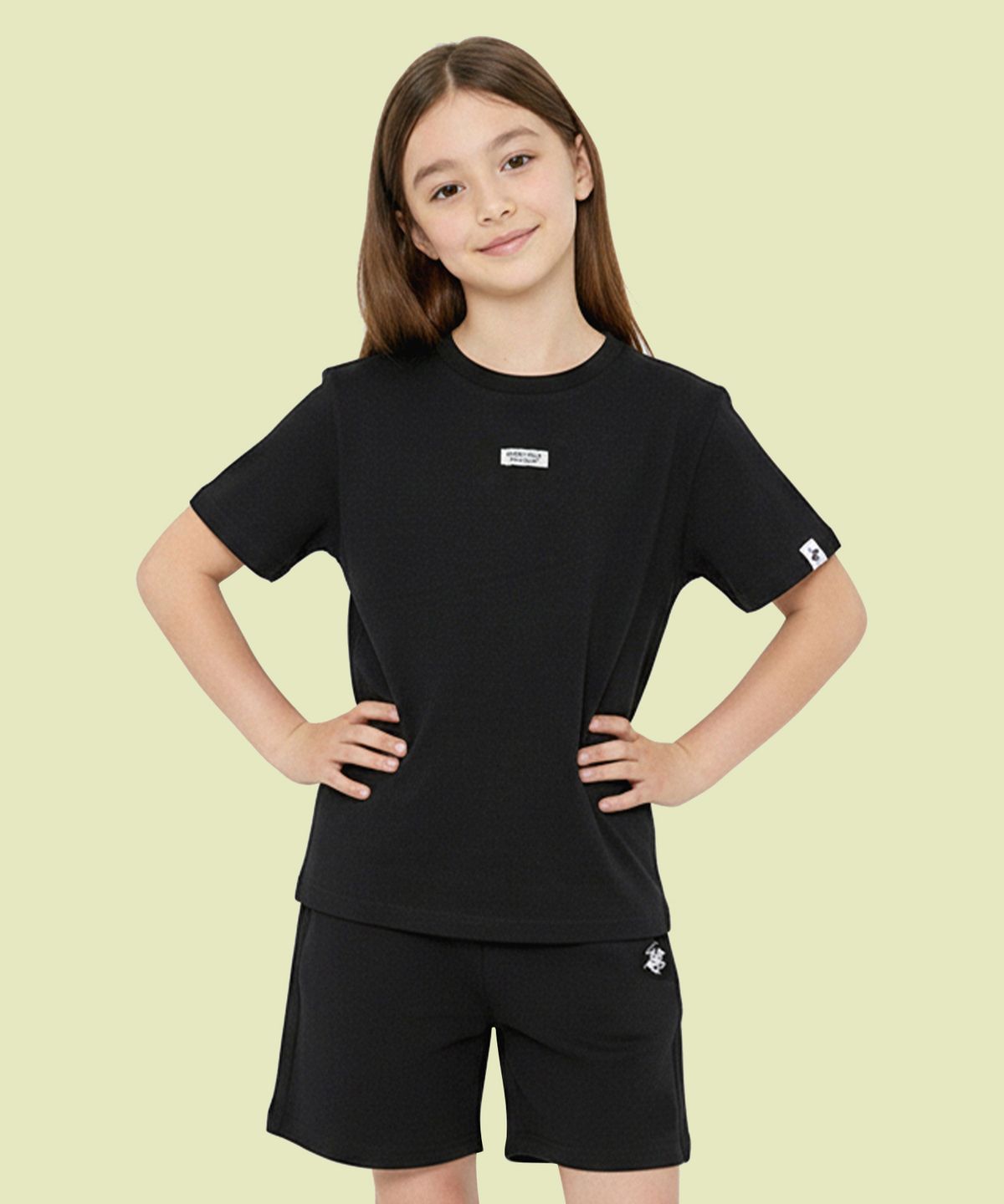 비버리힐즈 폴로클럽 키즈(BEVERLY HILLS POLO CLUB KIDS) 페이즈반팔티셔츠 [블랙]