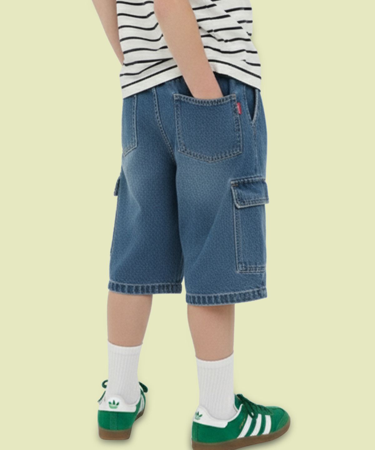 비버리힐즈 폴로클럽 키즈(BEVERLY HILLS POLO CLUB KIDS) 포켓버뮤다데님반바지 [딥블루]
