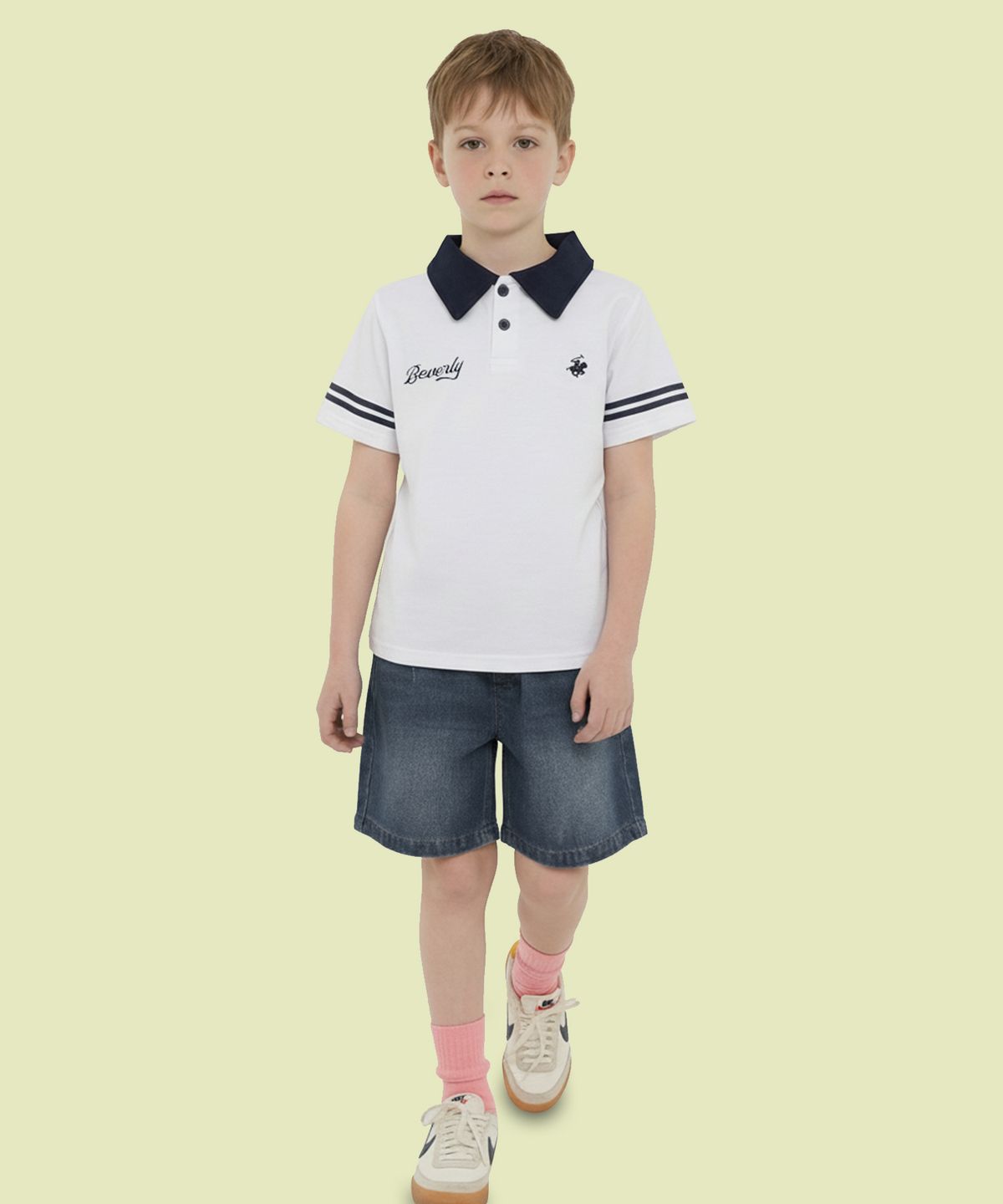 비버리힐즈 폴로클럽 키즈(BEVERLY HILLS POLO CLUB KIDS) 필드데님4부팬츠 [블루]