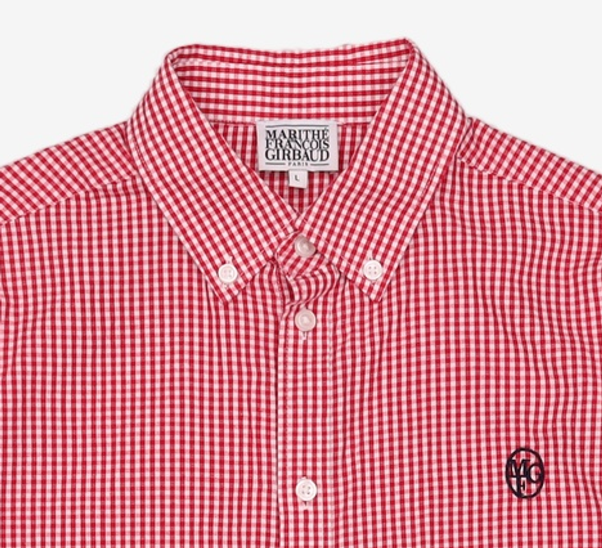 마리떼 프랑소와 저버(MARITHÉ + FRANҪOIS GIRBAUD) GINGHAM CHECK SHIRT red L