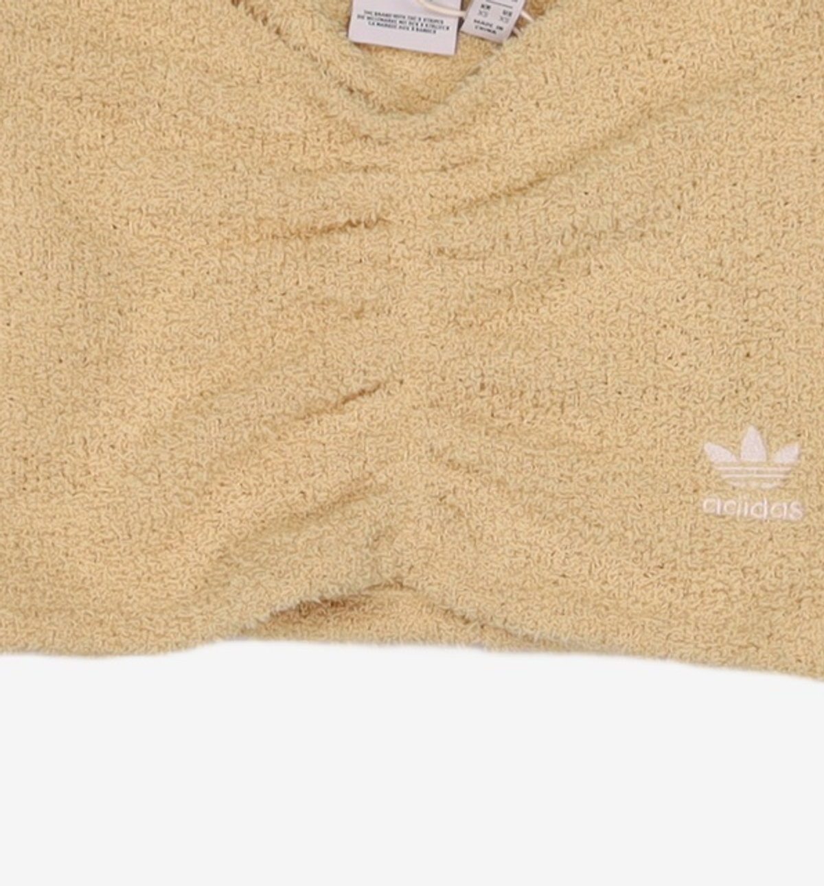 아디다스(ADIDAS) 부클레 크롭 탑 - 베이지 / H18833 XS