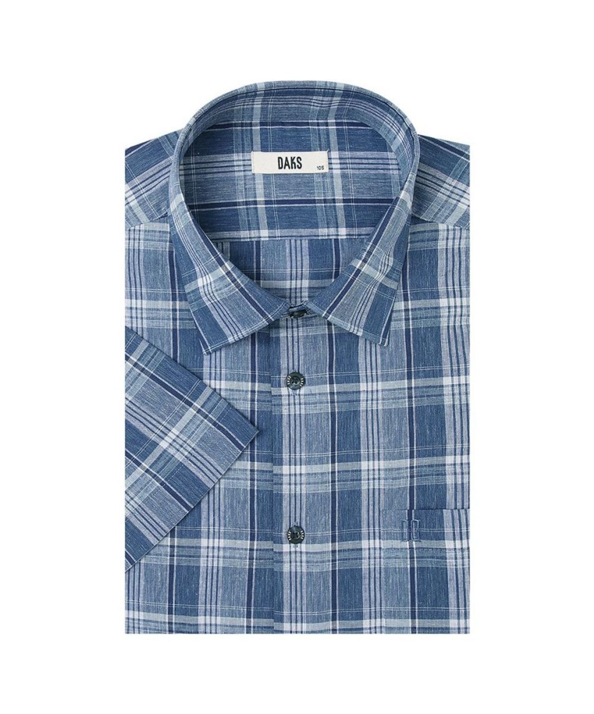 닥스셔츠(DAKS SHIRTS) 이지케어 린넨혼방 미디움체크셔츠_DMS1SHCS110B1