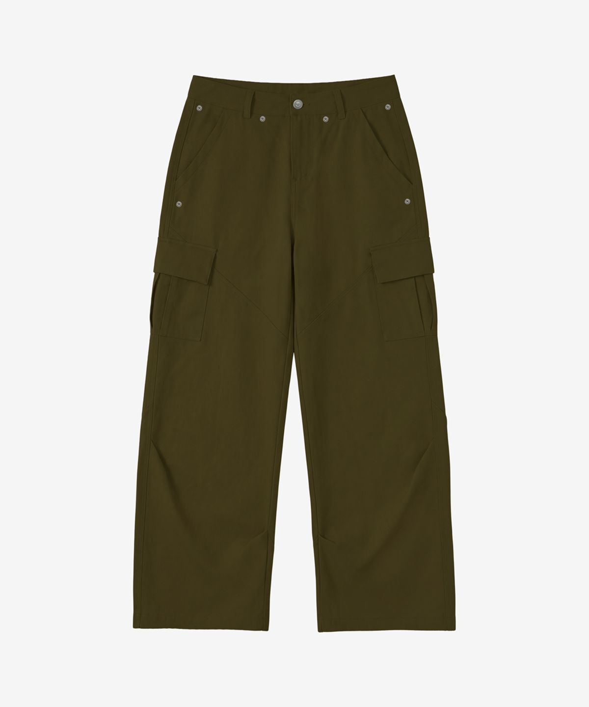 블랙 퍼플(BLACK PURPLE) 모듈 포켓 카고 팬츠_카키 Module Pocket Cargo Pants_Khaki