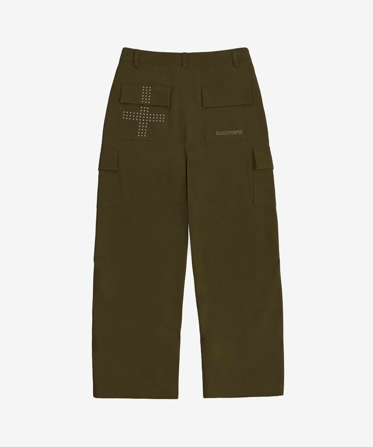 블랙 퍼플(BLACK PURPLE) 모듈 포켓 카고 팬츠_카키 Module Pocket Cargo Pants_Khaki