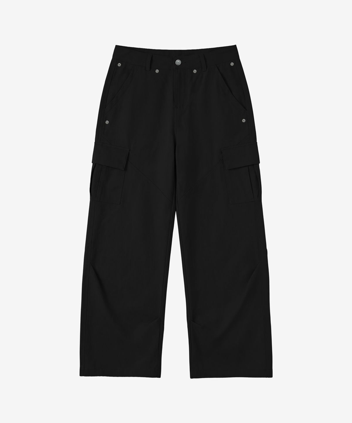 블랙 퍼플(BLACK PURPLE) 모듈 포켓 카고 팬츠_블랙 Module Pocket Cargo Pants_Black