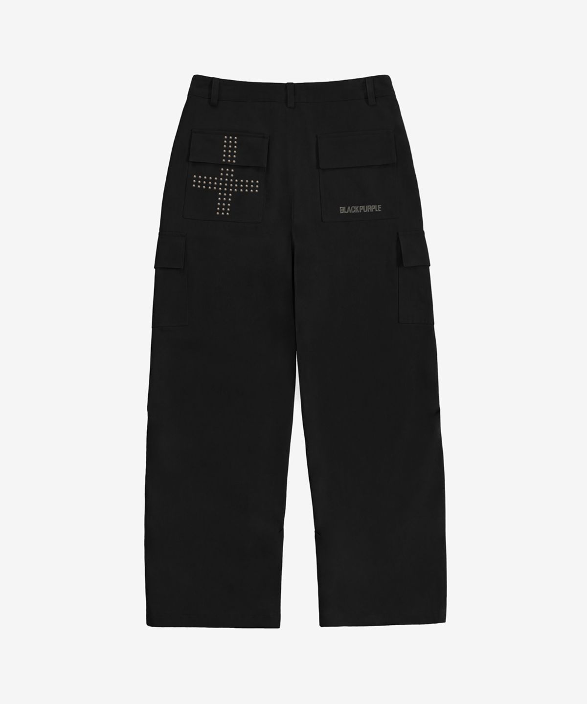 블랙 퍼플(BLACK PURPLE) 모듈 포켓 카고 팬츠_블랙 Module Pocket Cargo Pants_Black