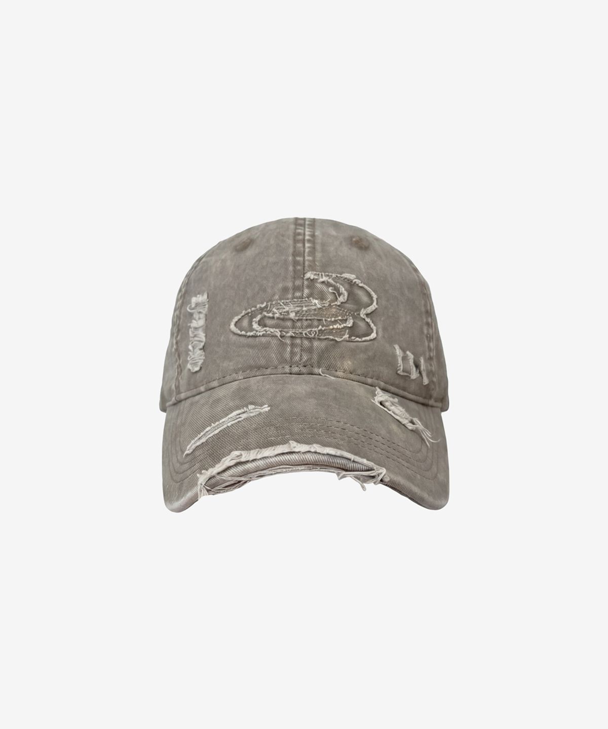 블랙 퍼플(BLACK PURPLE) 오프컷 디스트레스 캡_베이지Offcut Distress Cap_Beige