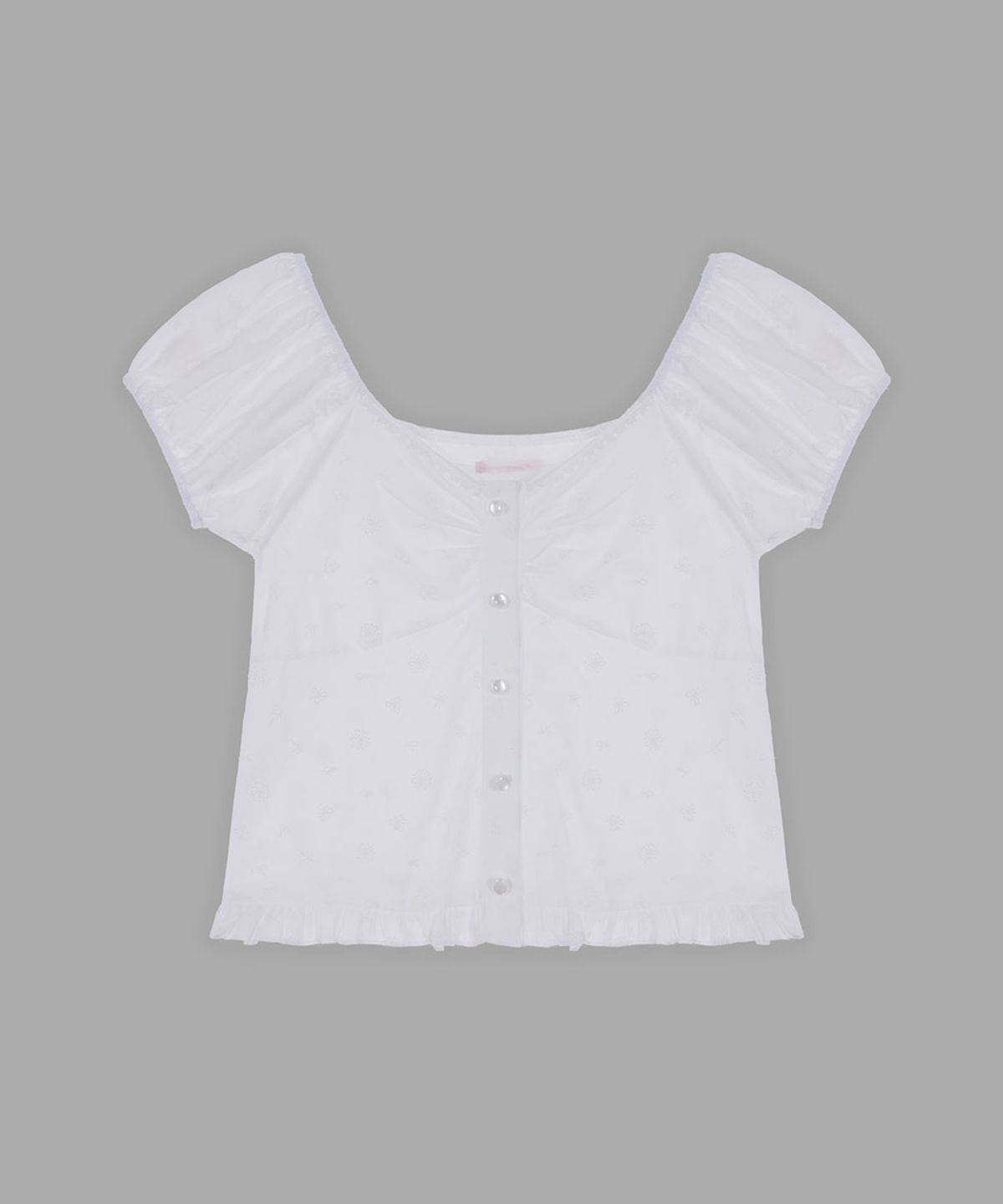헤인트(HAINT) AMIS EYELET OFF SHOULDER PUFF BLOUSE 2COL_IVORY