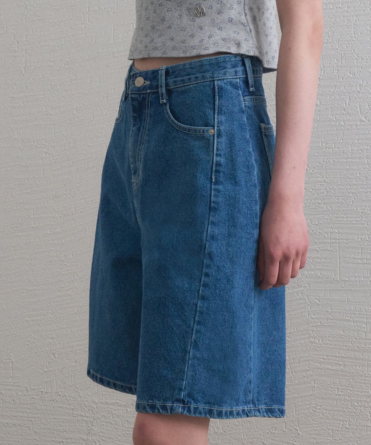 헤인트(HAINT) HARPER SIDE-CUTTING BERMUDA DENIM PANTS 2COL__BLUE