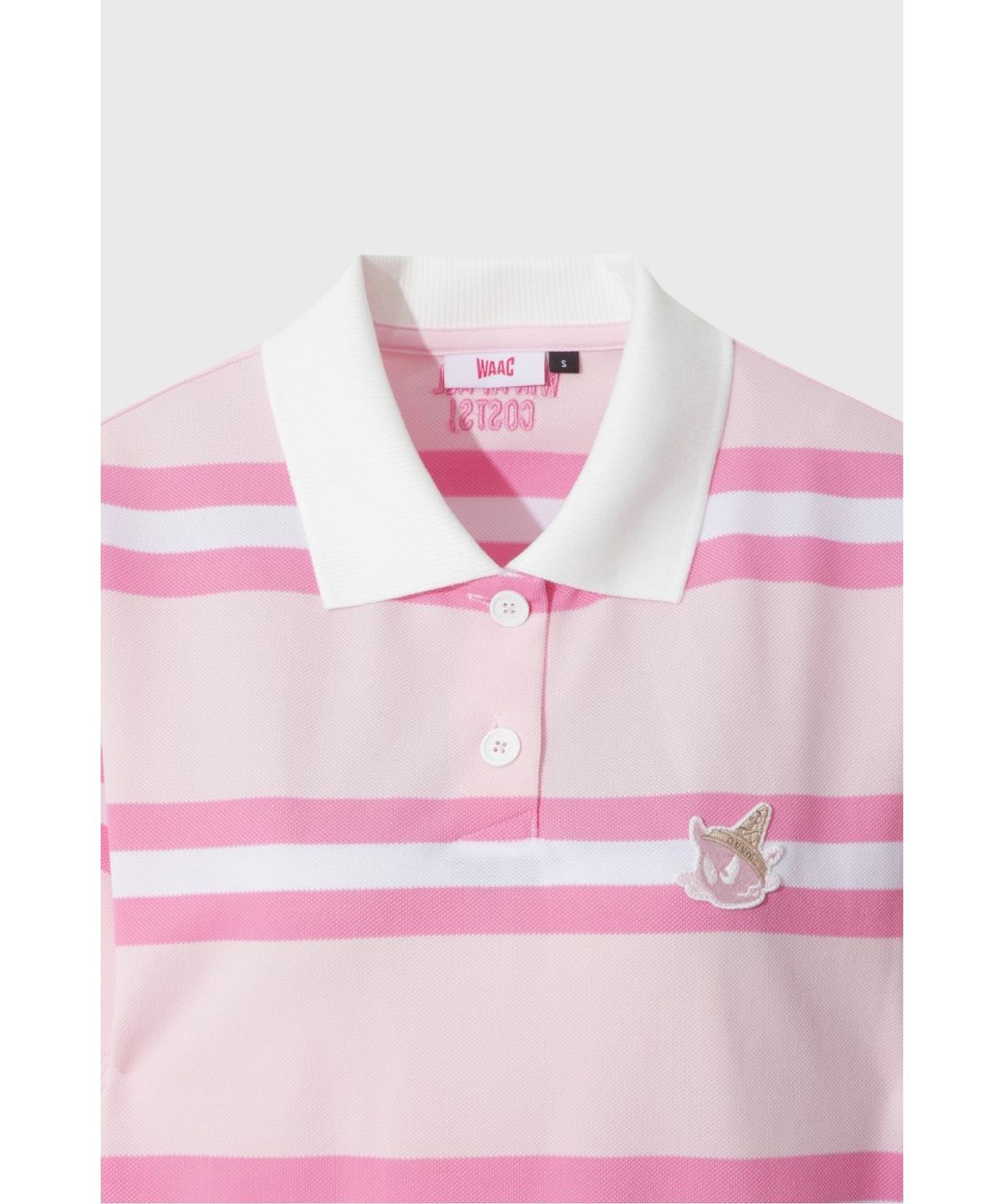 왁(WAAC) Women Stripe Loose-Fit Polo WWTCM26503PIL