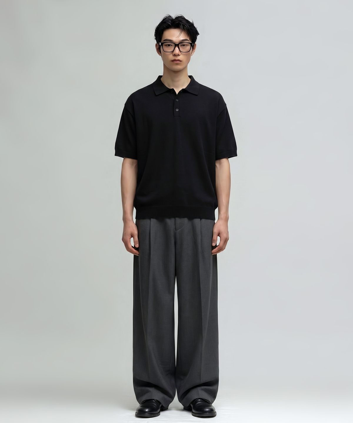 베리베인(VERYVAIN) ESSENTIAL SUMMER POLO KNIT (BLACK)