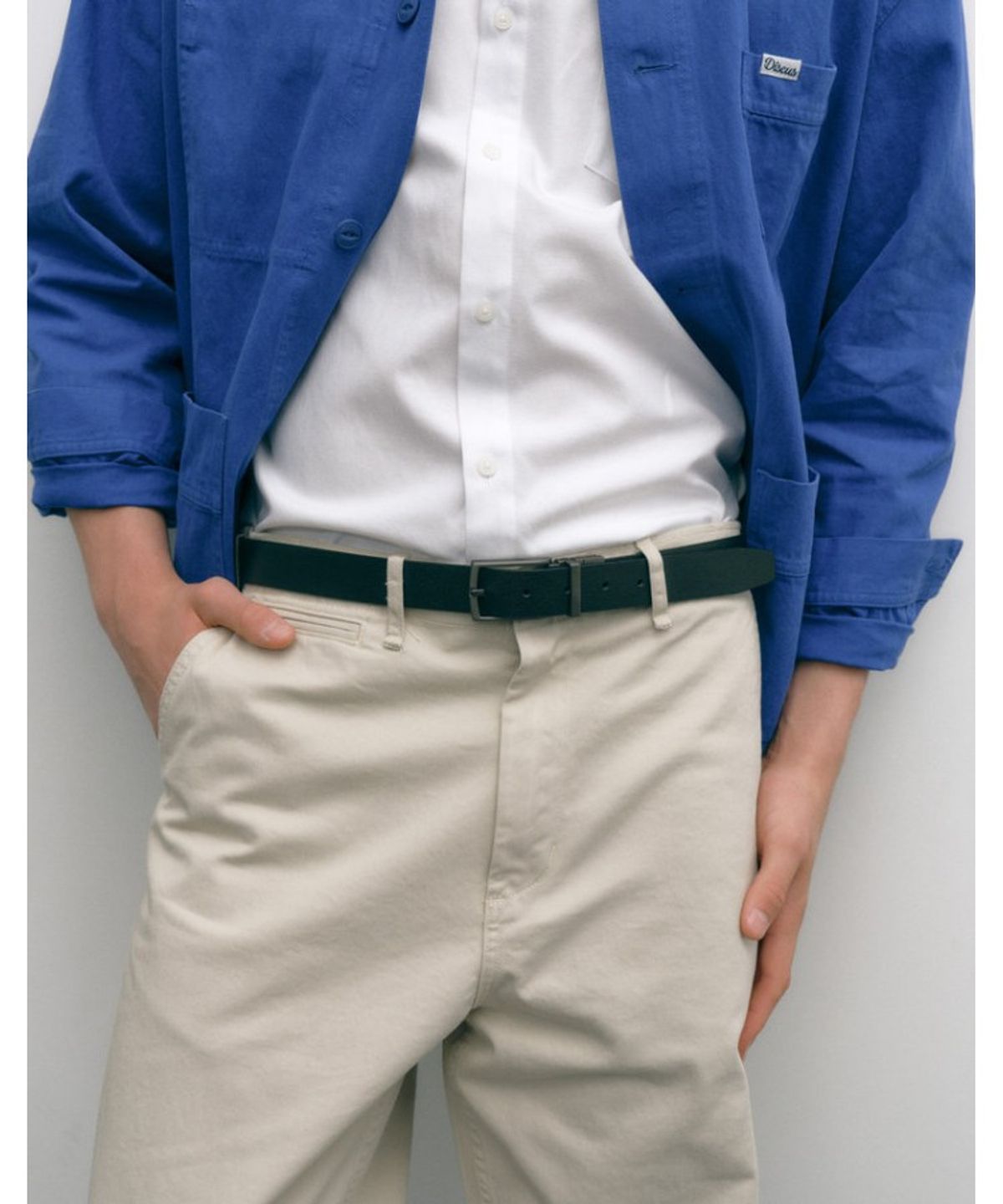 질스튜어트 맨 액세서리(JILLSTUART MEN ACC) [이지커팅] 블랙 단색 소가죽 벨트