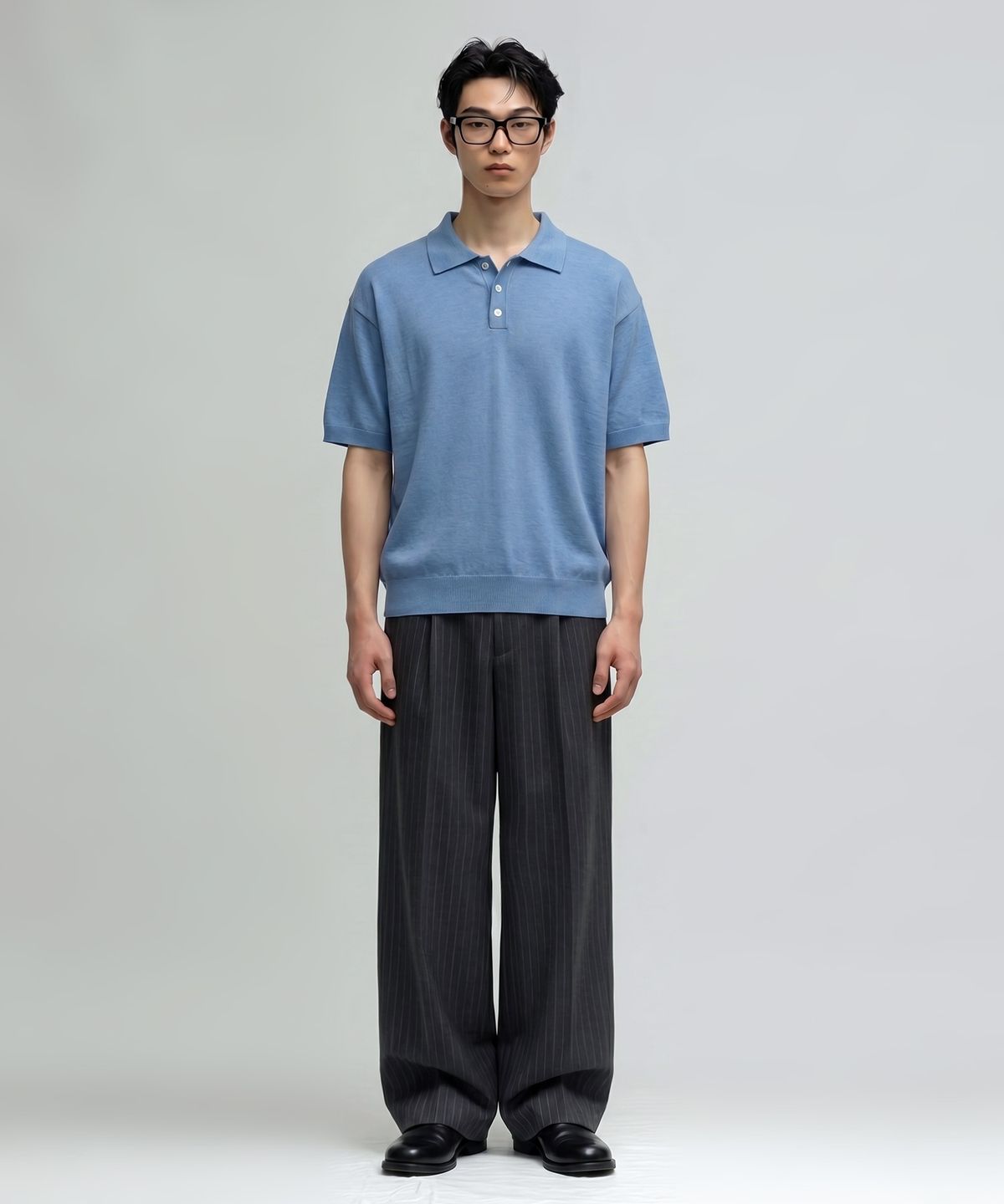 베리베인(VERYVAIN) ESSENTIAL SUMMER POLO KNIT (SKY BLUE)