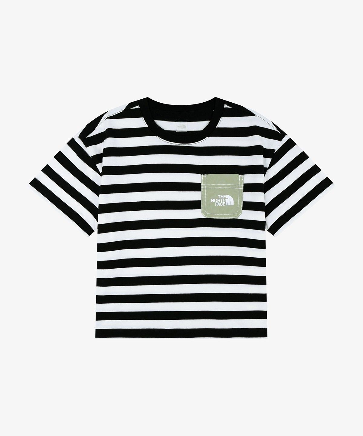 노스페이스 키즈(THE NORTH FACE KIDS) 키즈 플레이온 스트라이프 크루세트 NT7US12S_BLK