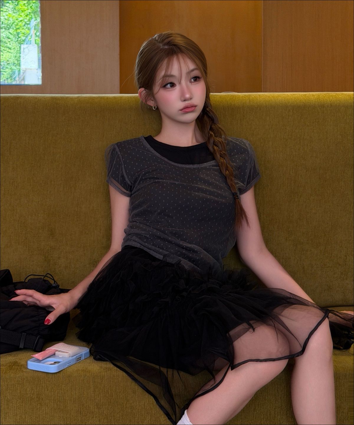 미쏘(MIXXO) 레이스 레이어드 스커트 RE WHG56TS_MIWWHG73QS