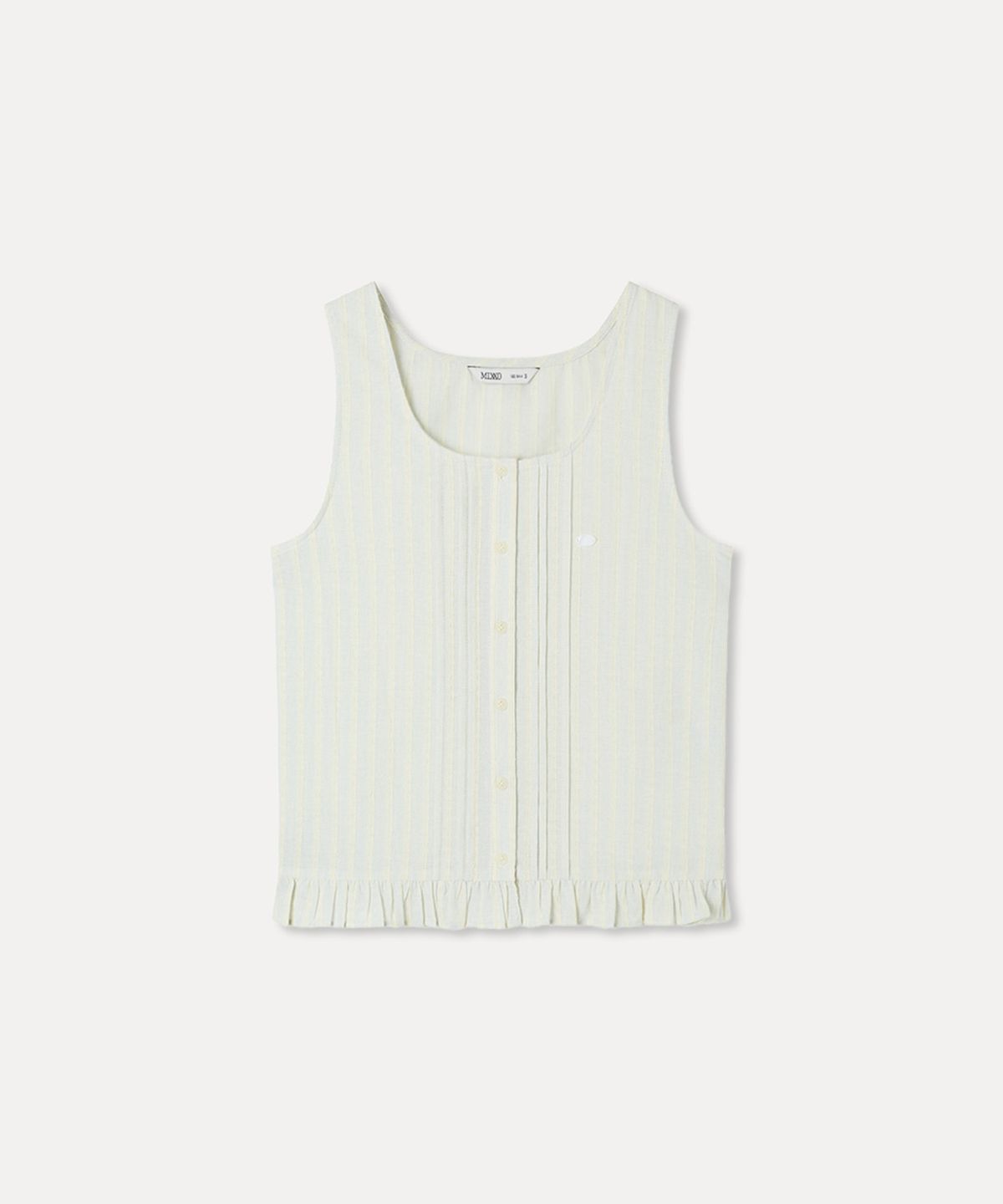 미쏘(MIXXO) 프릴 핀턱 나시 블라우스_MIWBNG601G