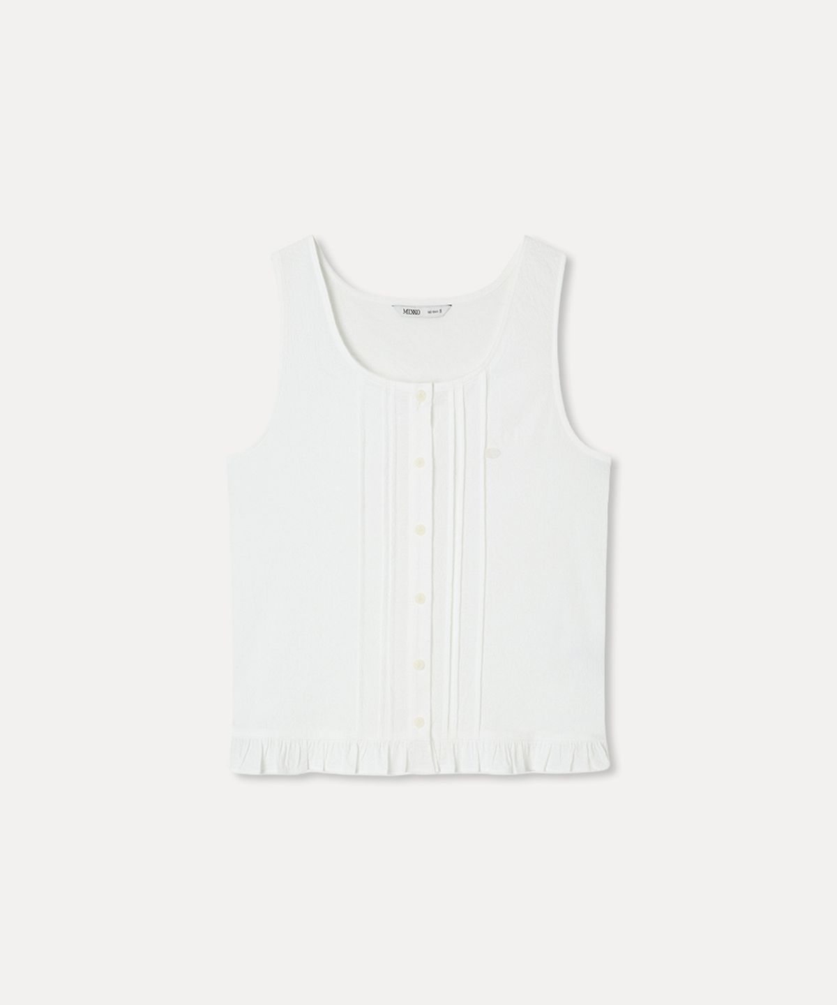 미쏘(MIXXO) 프릴 핀턱 나시 블라우스_MIWBNG601G